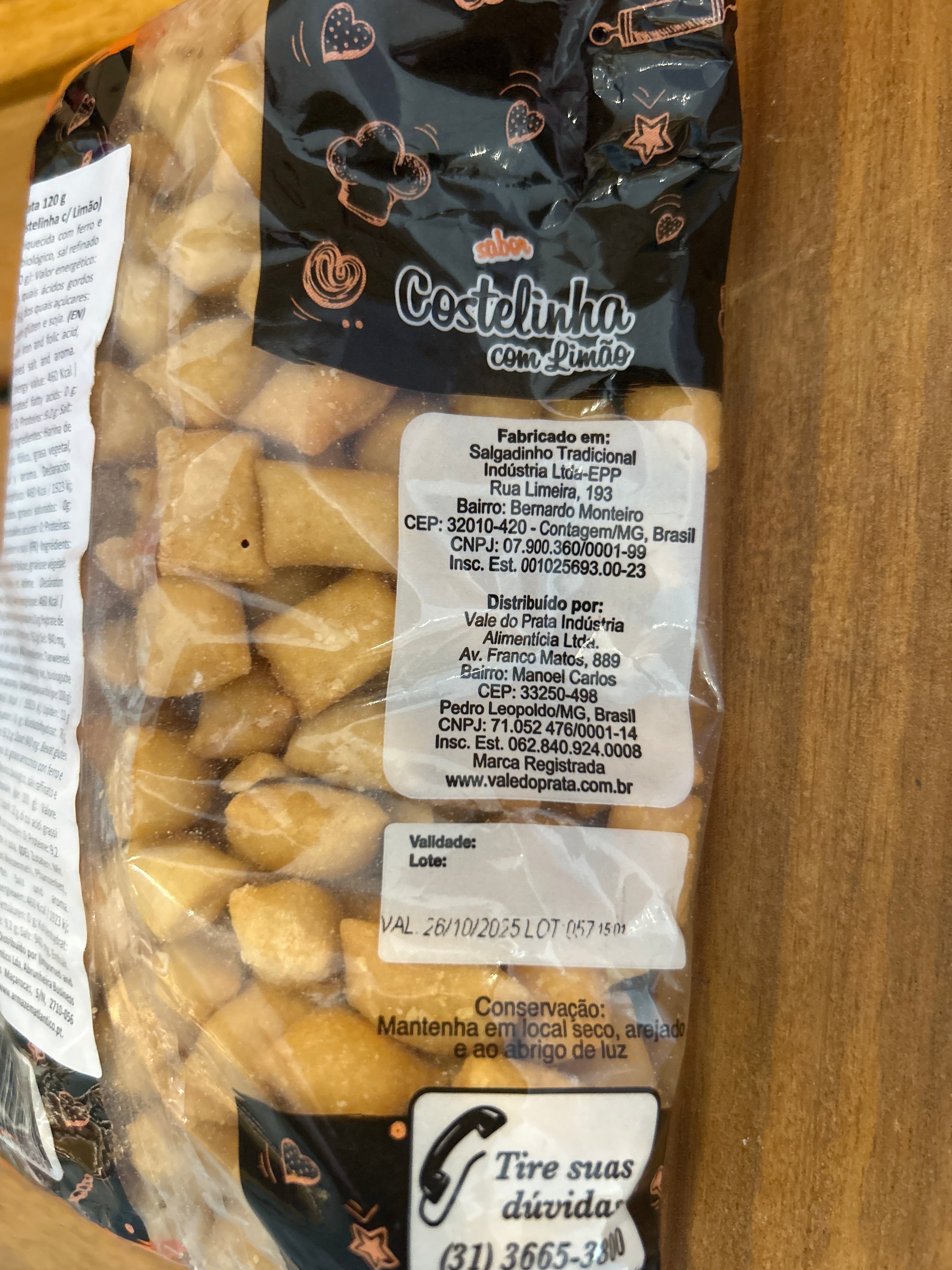 Snack flavor Rib (Snack flavor Rib) - VALE DO PRATA - 120g