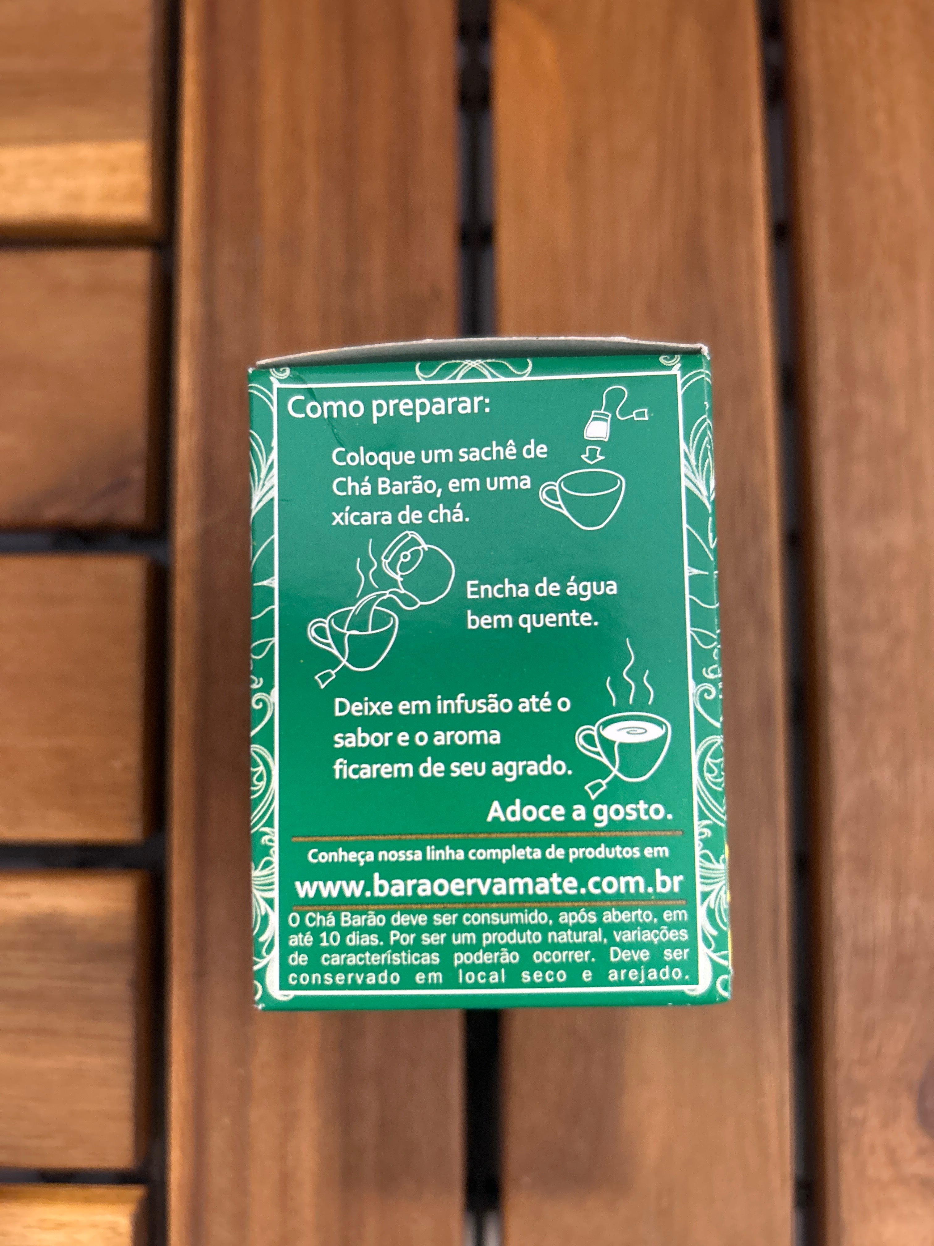 Tisane à l'Anis verte - BARÃO - Contient 10 sachets