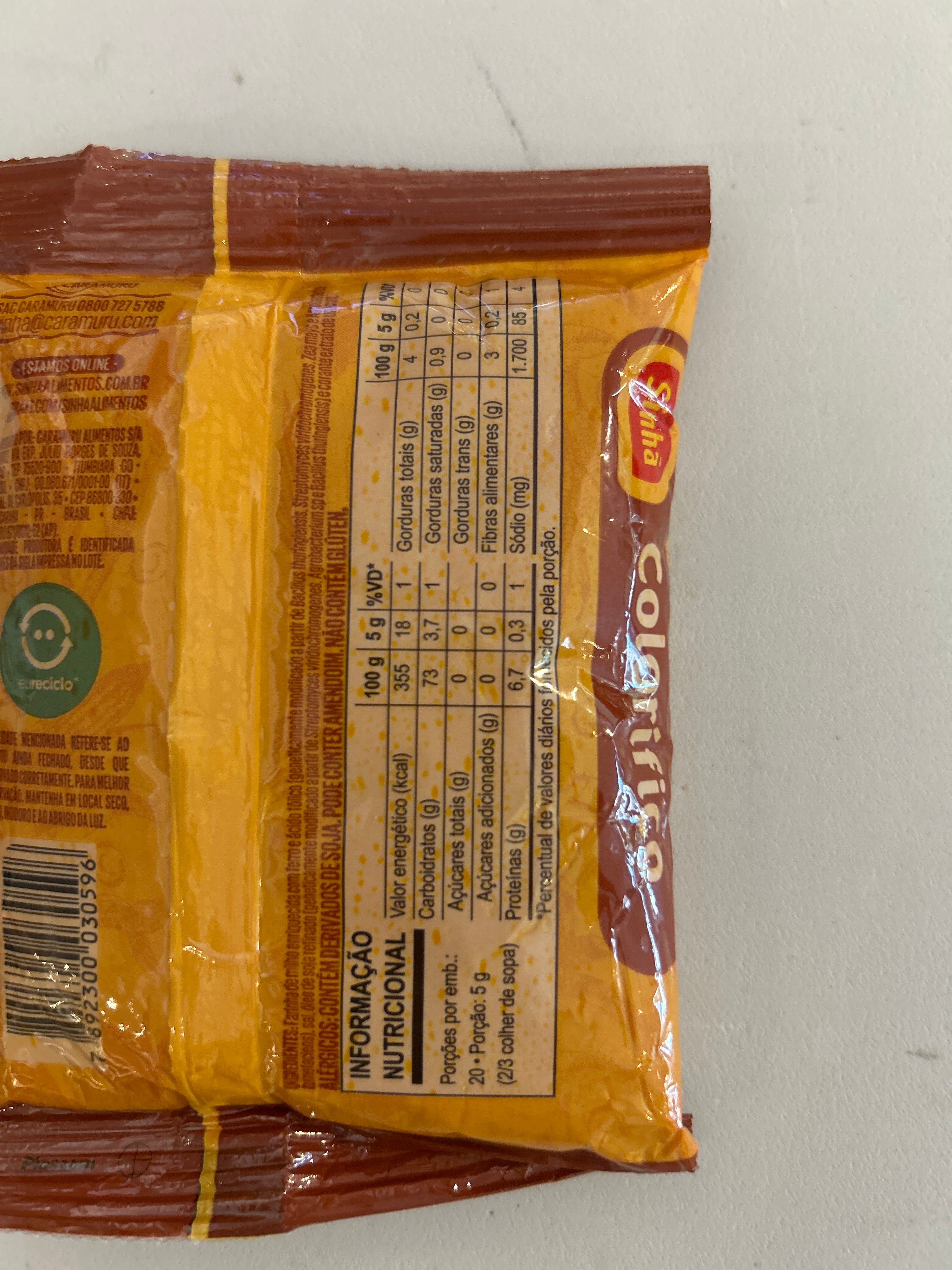 Colorant alimentaire (Colorífico (Colorau) - SINHÁ - 100g