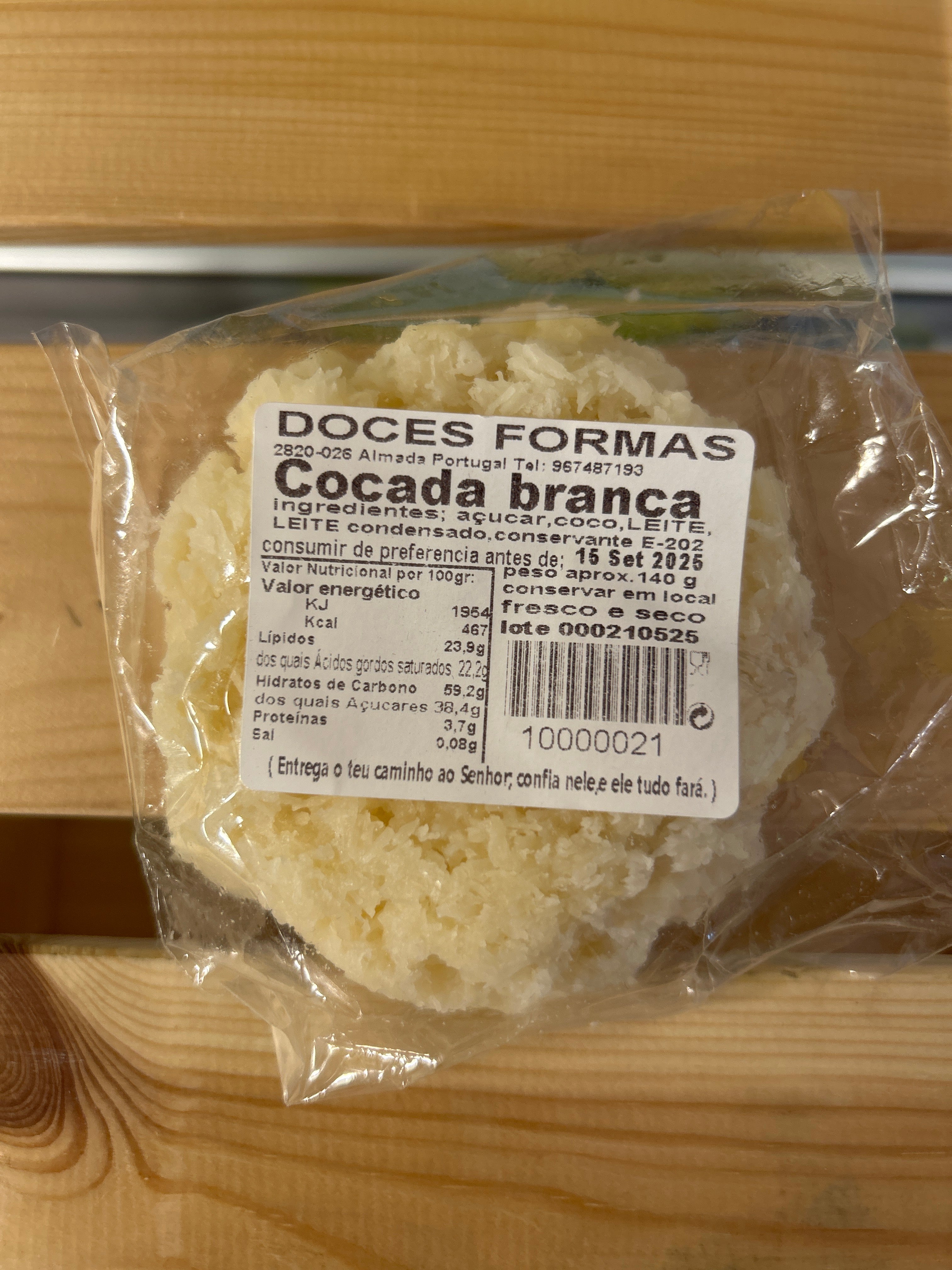 Coconut Dessert (Cocada Branca) - SWEET SHAPES - 140g