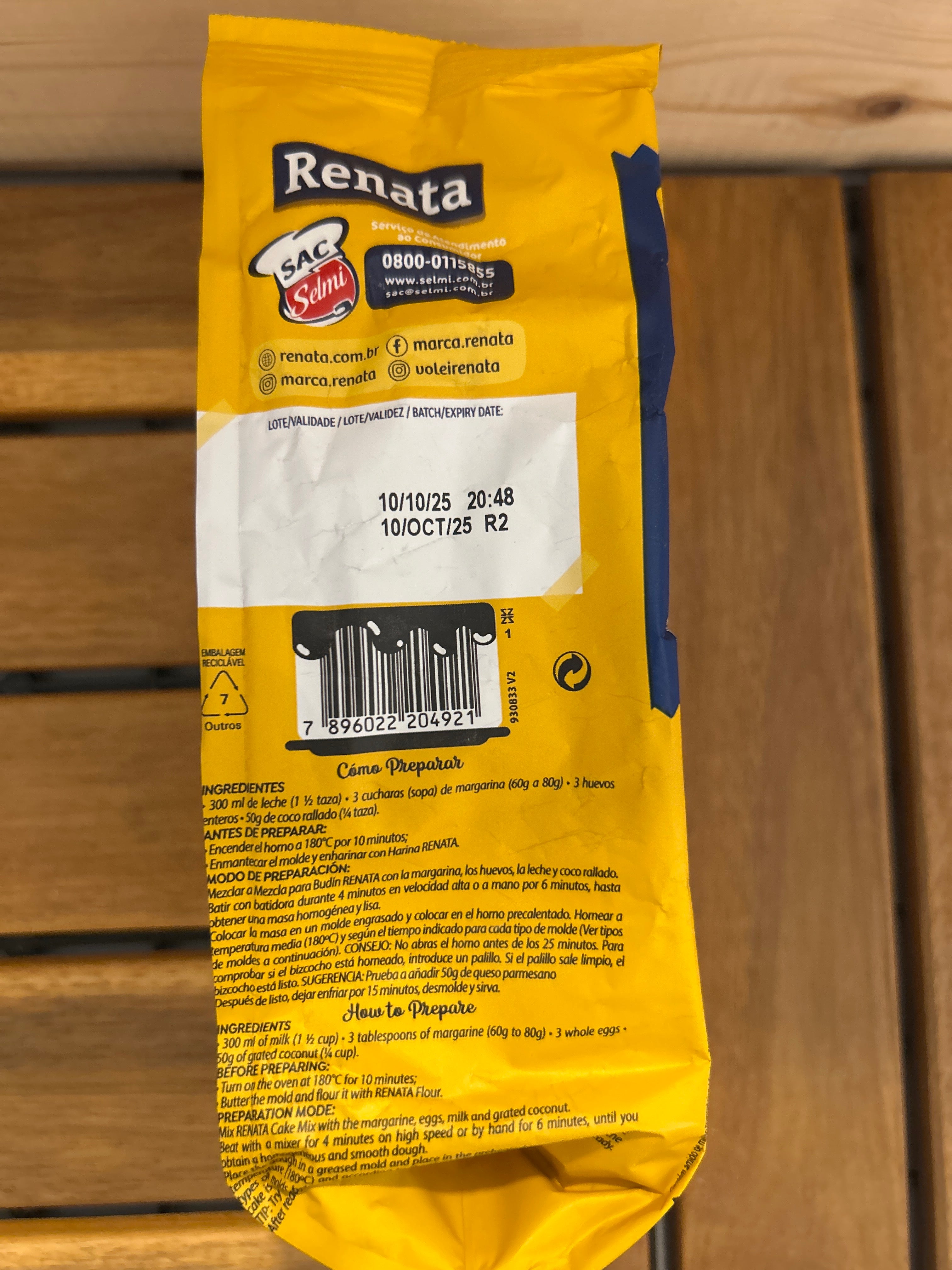 Préparation pour Gâteau de Manioc (Mistura para Bolo de Aipim)- RENATA - 400g