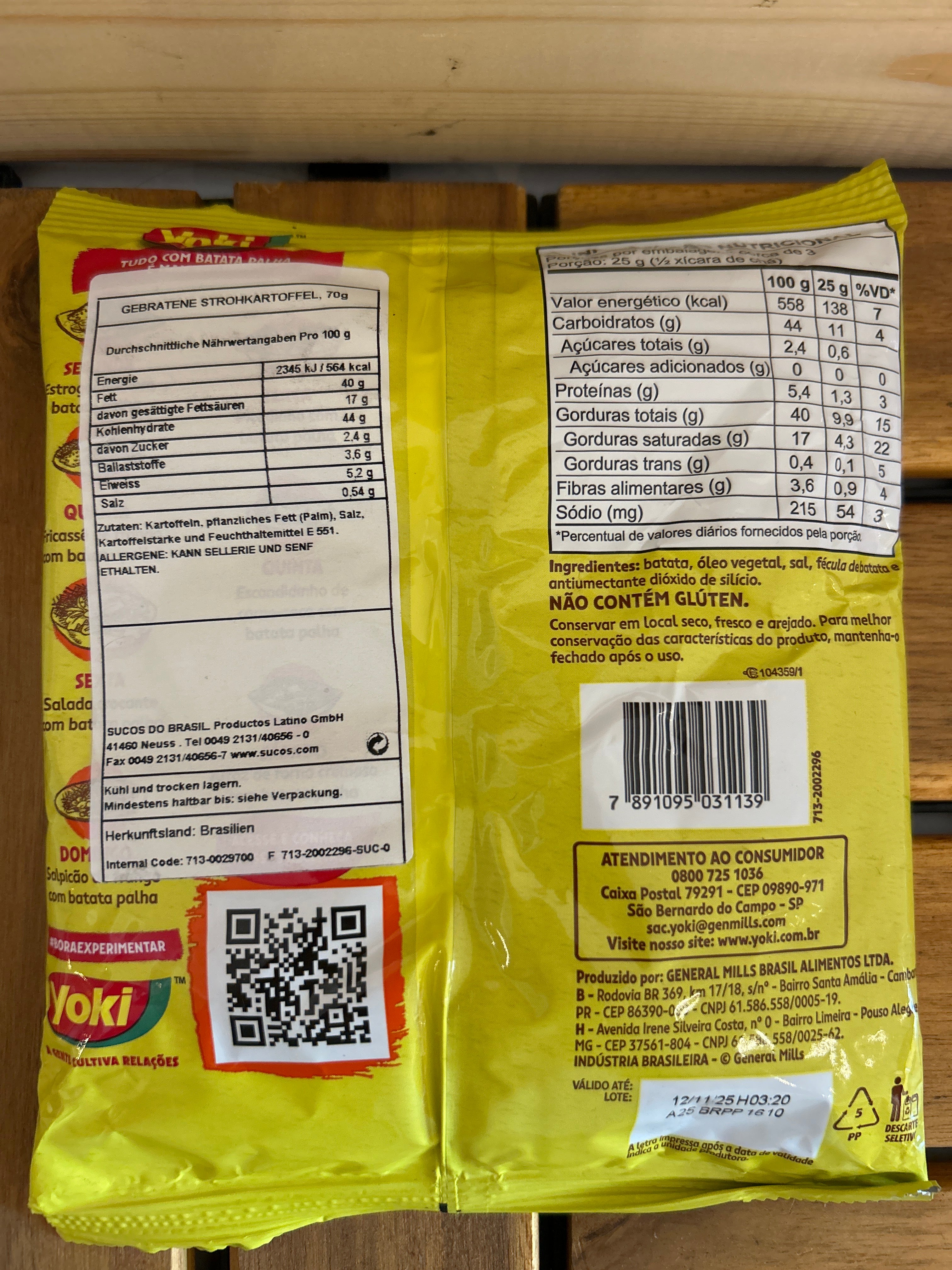 Potato – straw (Batata Palha) - YOKI - 70g