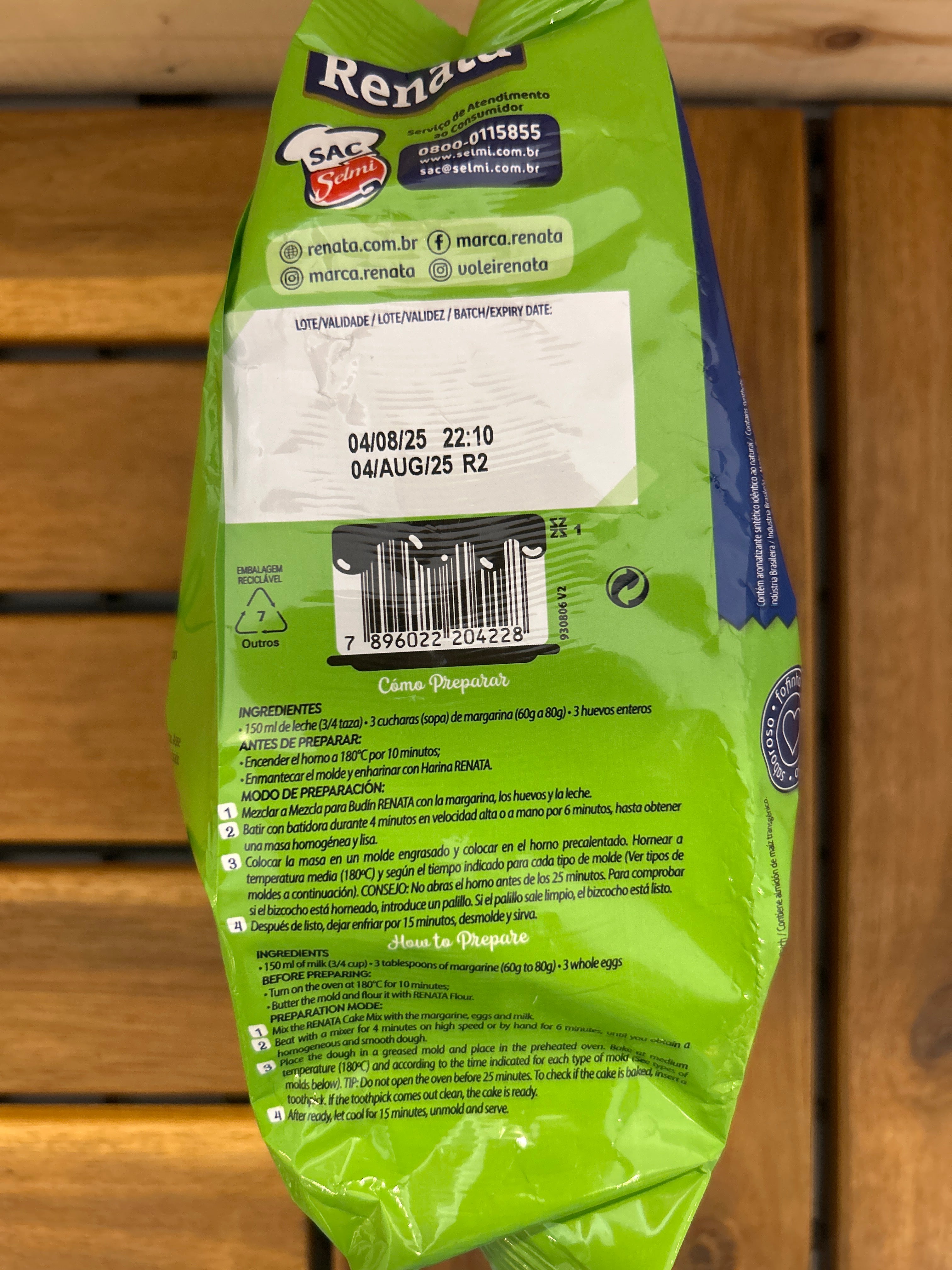 Préparation pour Gâteau à la Noix de Coco (Mistura para Bolo de Coco) - RENATA - 400g - Promoção