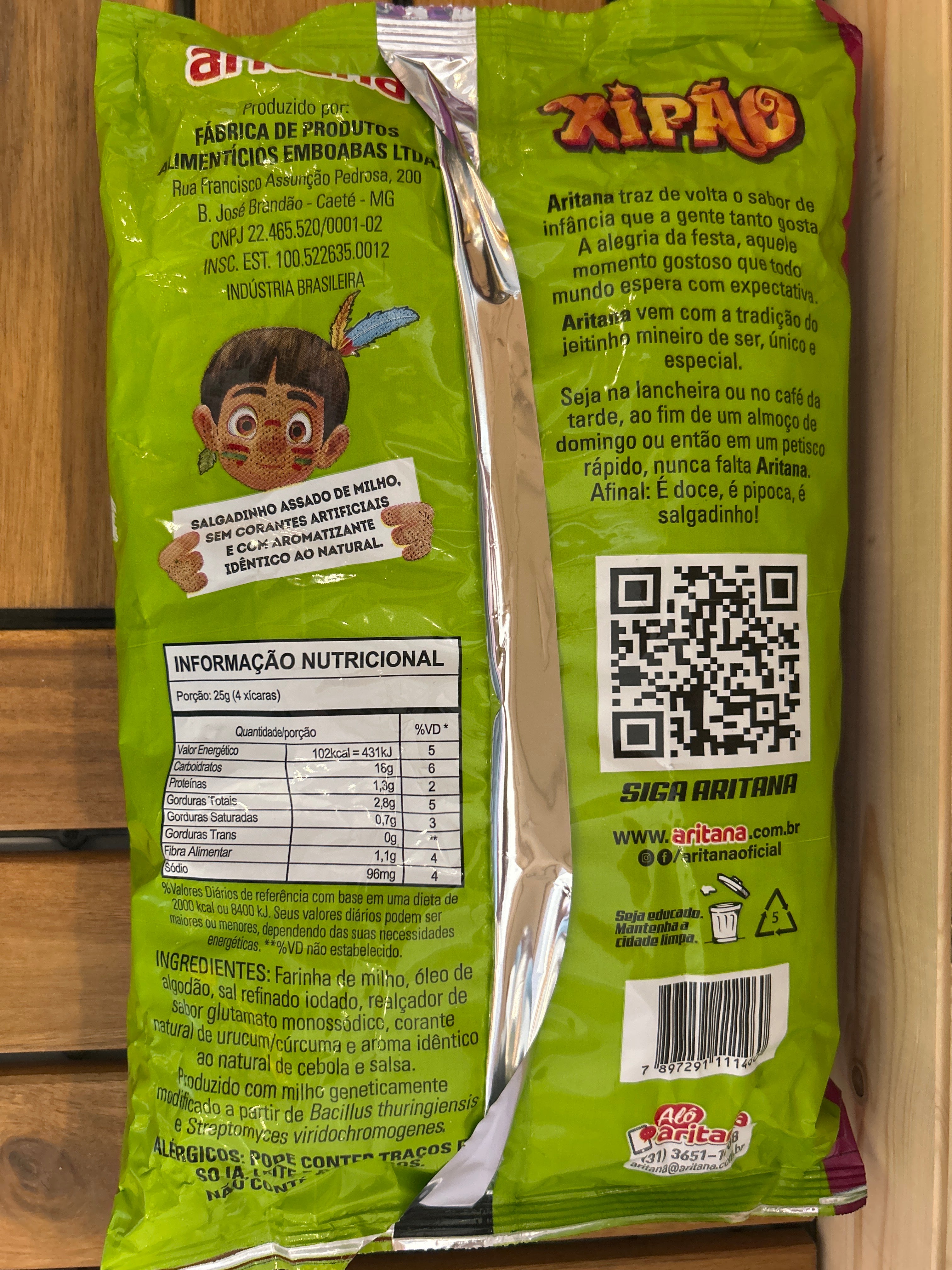 Snack saveur oignon et persil (Salgadinho Xipão Cebola com Salsa) - ARITANA - 120g - Promoção