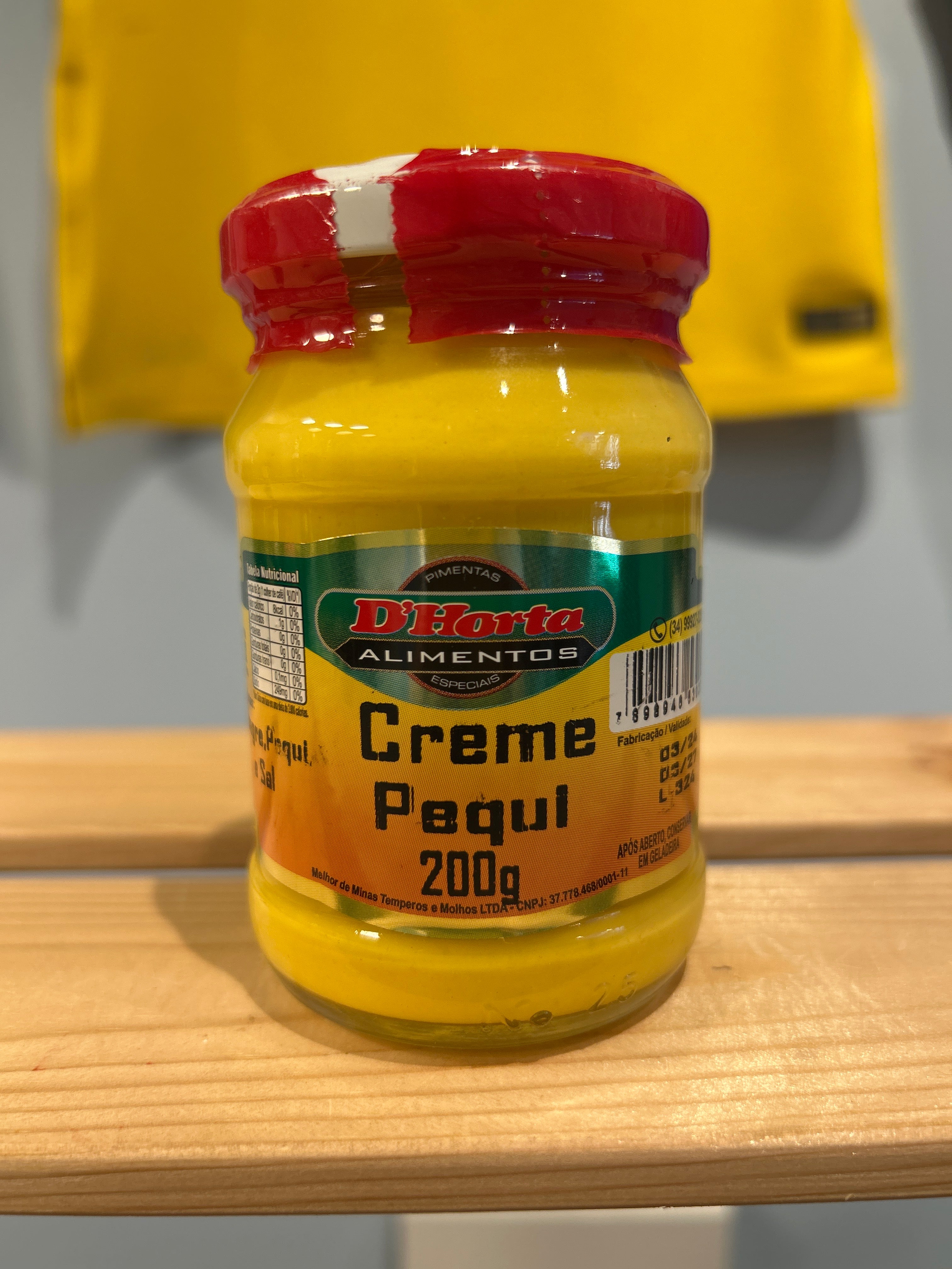 Crème de Pequi (Pequi Cream) - D'HORTA - 200g