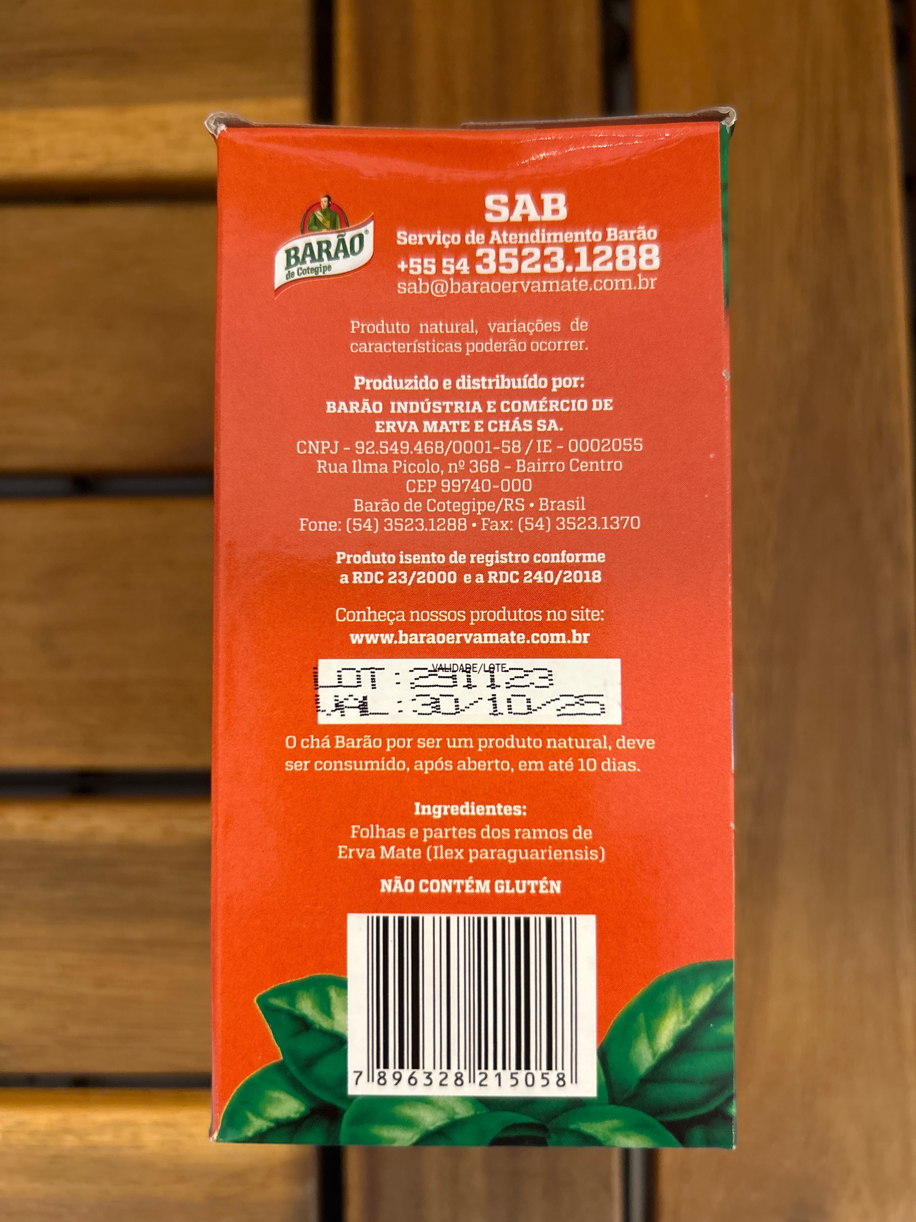 Tisana di mate tostato (Chá Mate Tostado) BARÃO - 100g