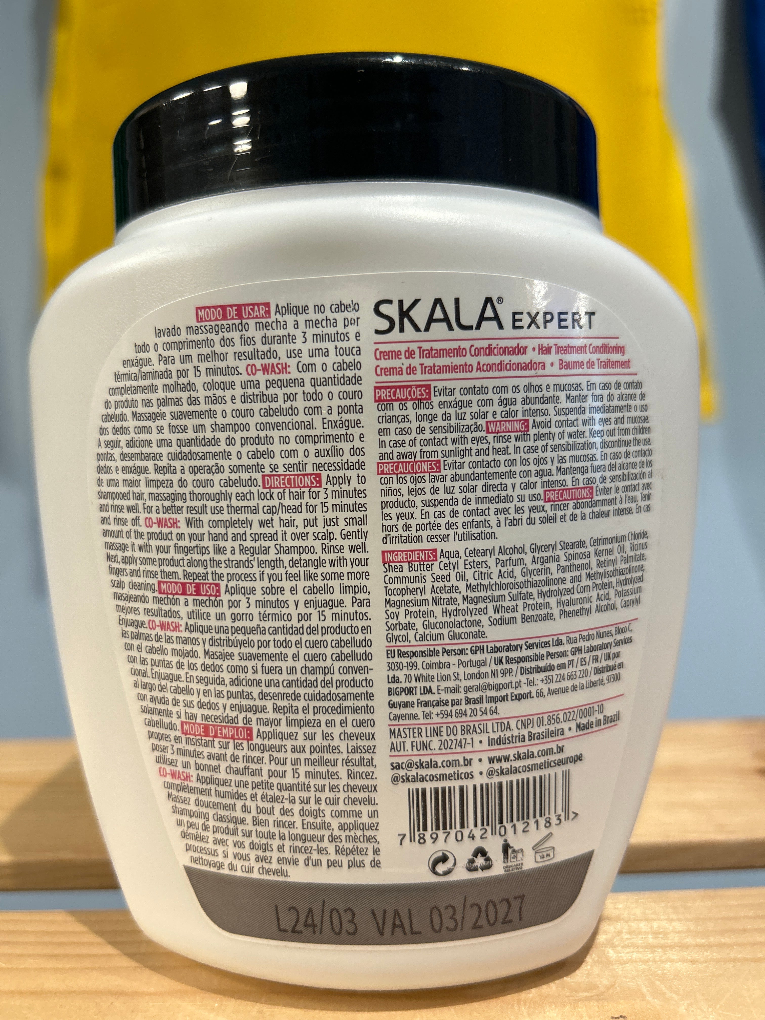 Crème Capillaire Bombe de Vitamines à l'Acide Hyaluronique (Creme Capilar Bomba de Vitaminas com Ácido Hialurônico) - SKALA - 1kg