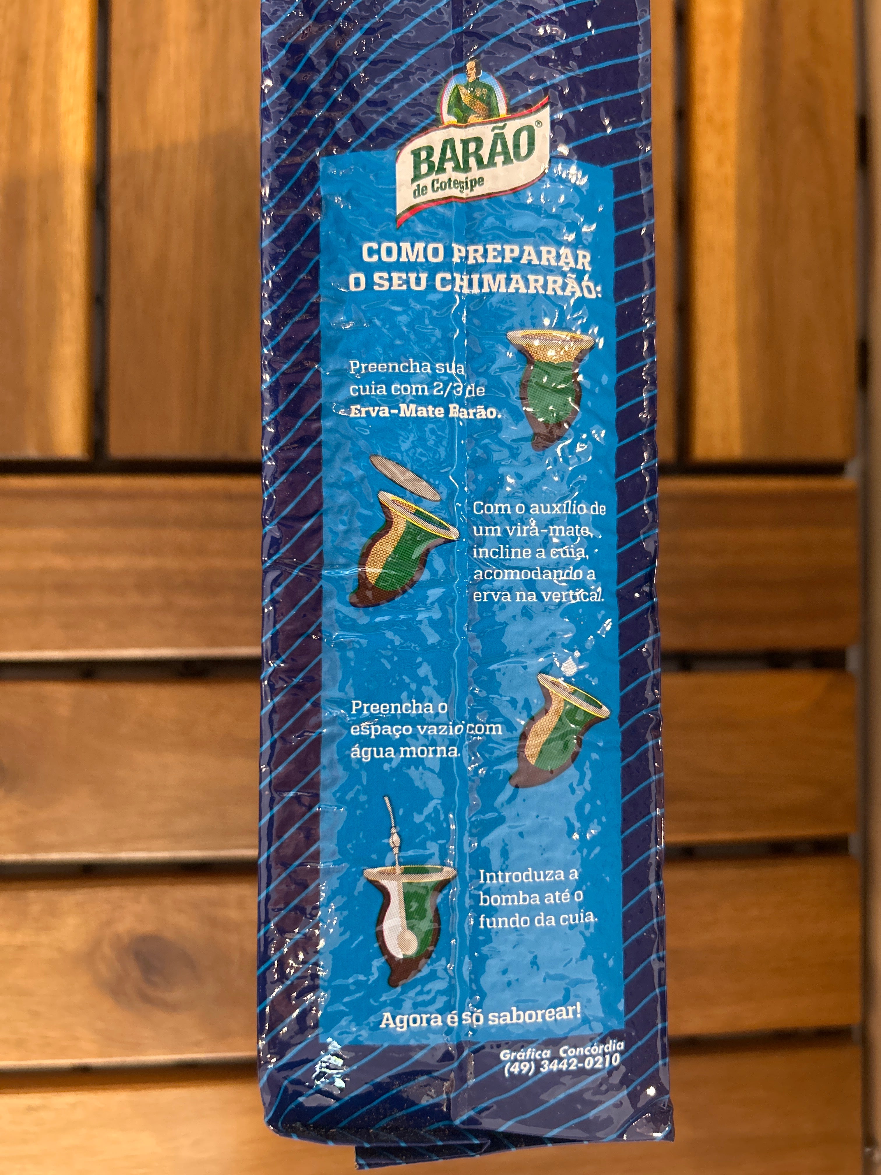 Yerba mate moulue épaisse (Yerba Mate grossièrement moulu pour Chimarrão) - BARÃO - 1kg
