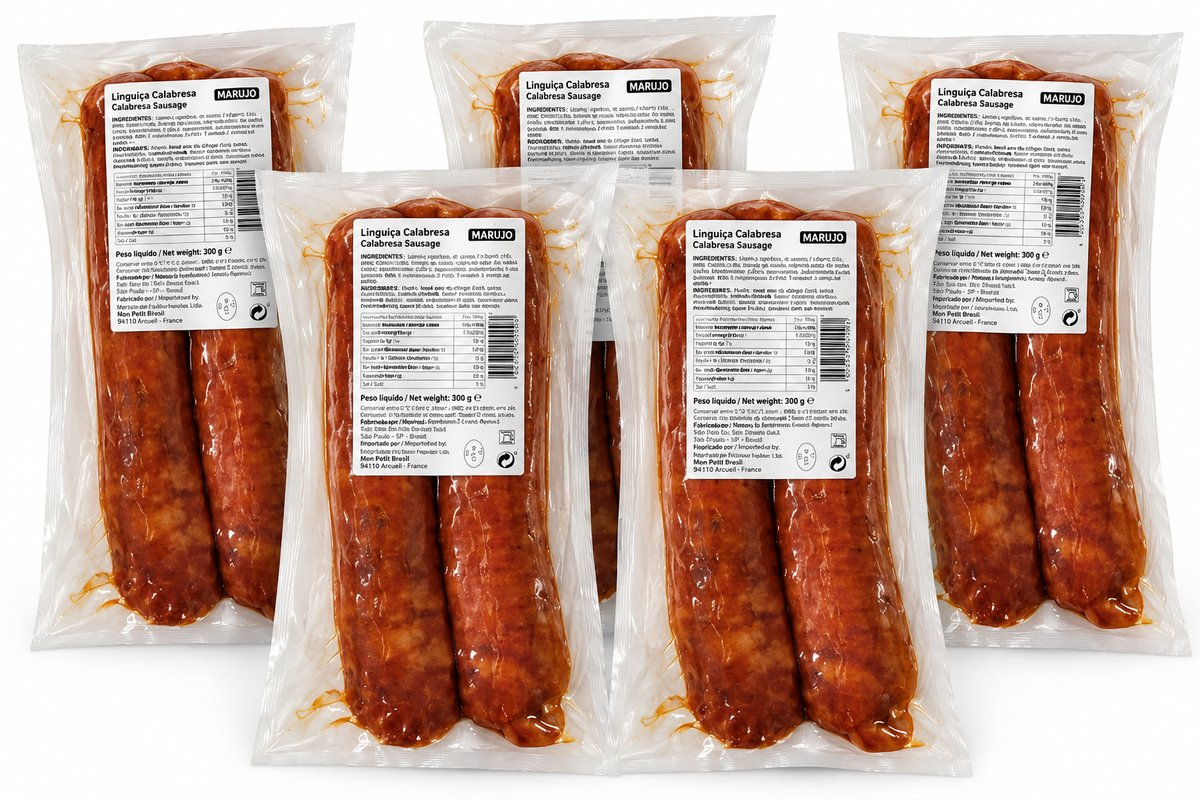 Combo - Saucisses calabraises (Linguiça Calabresa) - MABIJU - 300g - 5 unidades