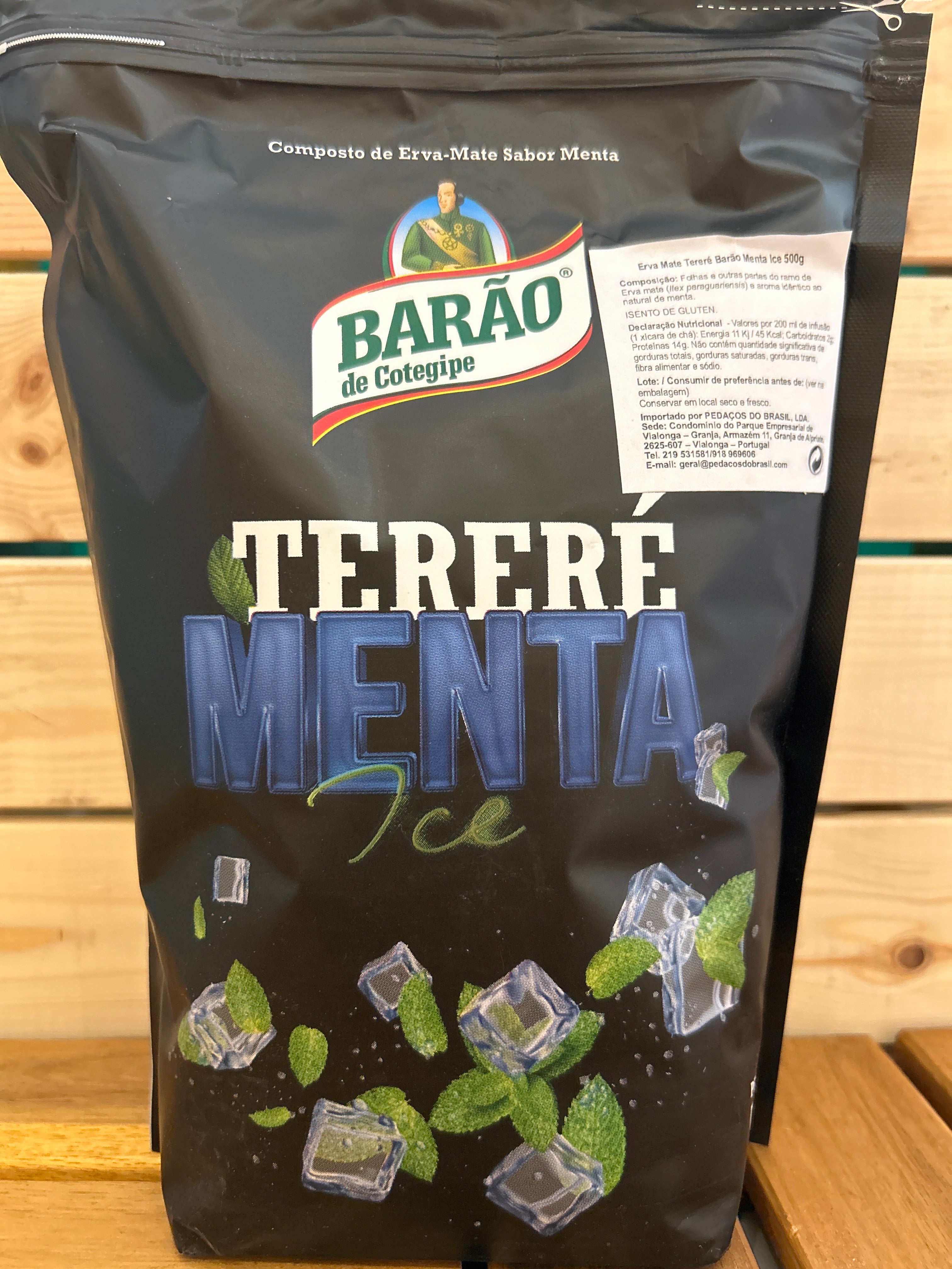Yerba mate flavor icy mint for cold mate (Erva para Tereré Menta Ice) - BARÃO - 500g