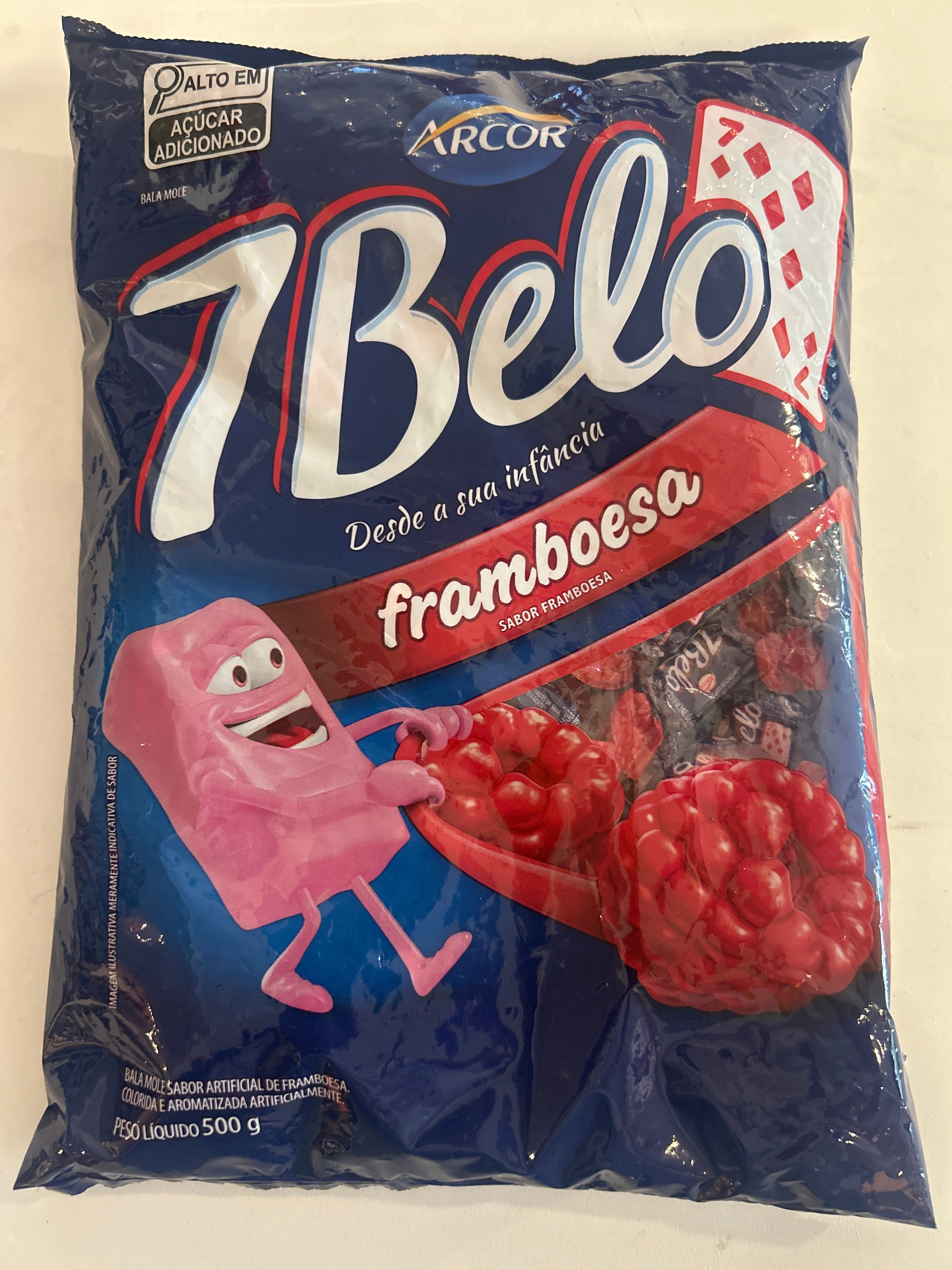 Bonbons framboise sachet ( Bala de Framboesa)- 7 BELO - 500g - Promoção