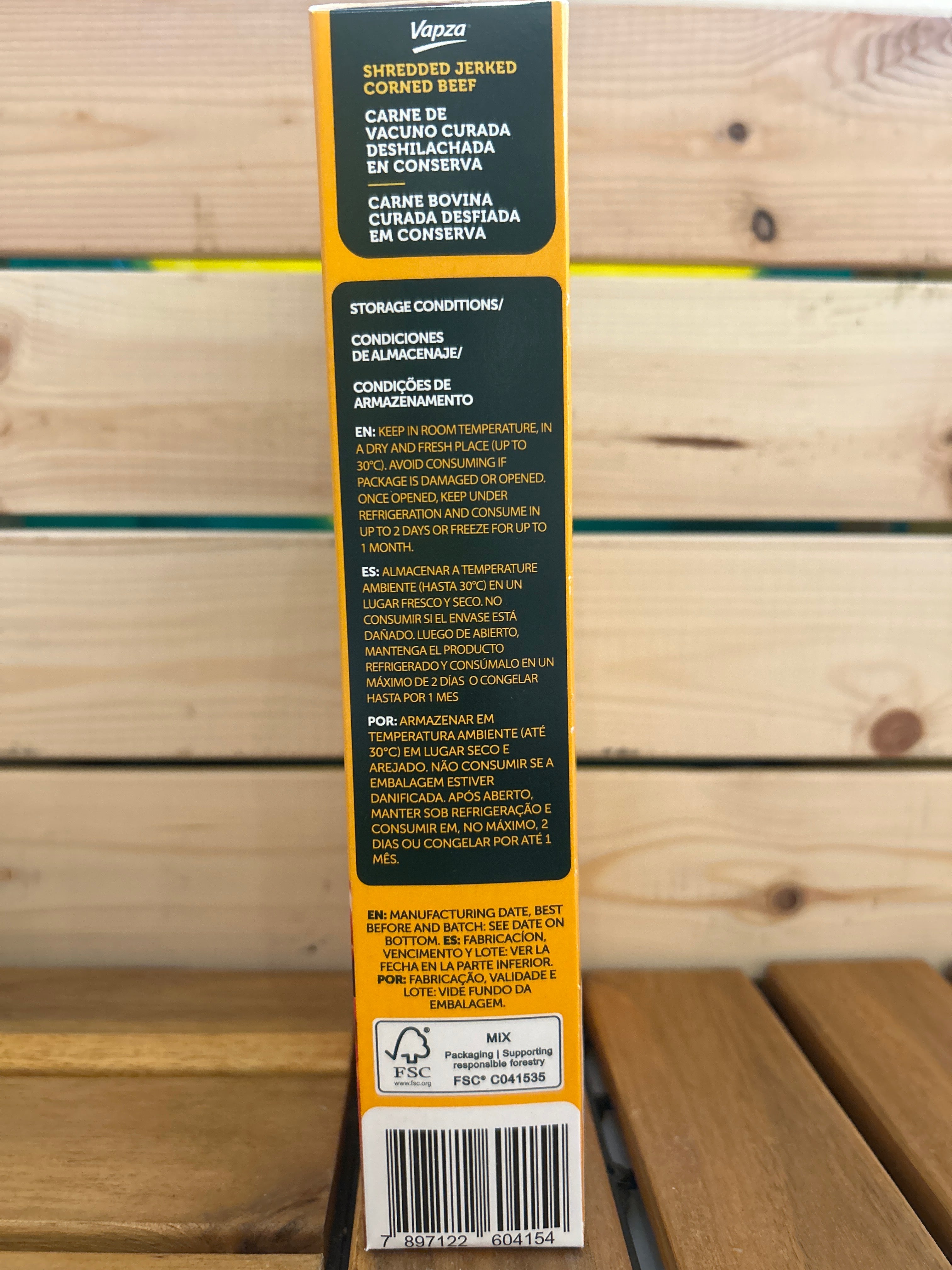 Viande Sèche Effilochée Cuite (Carne Seca Desfiada Cozida) - VAPZA - 400g