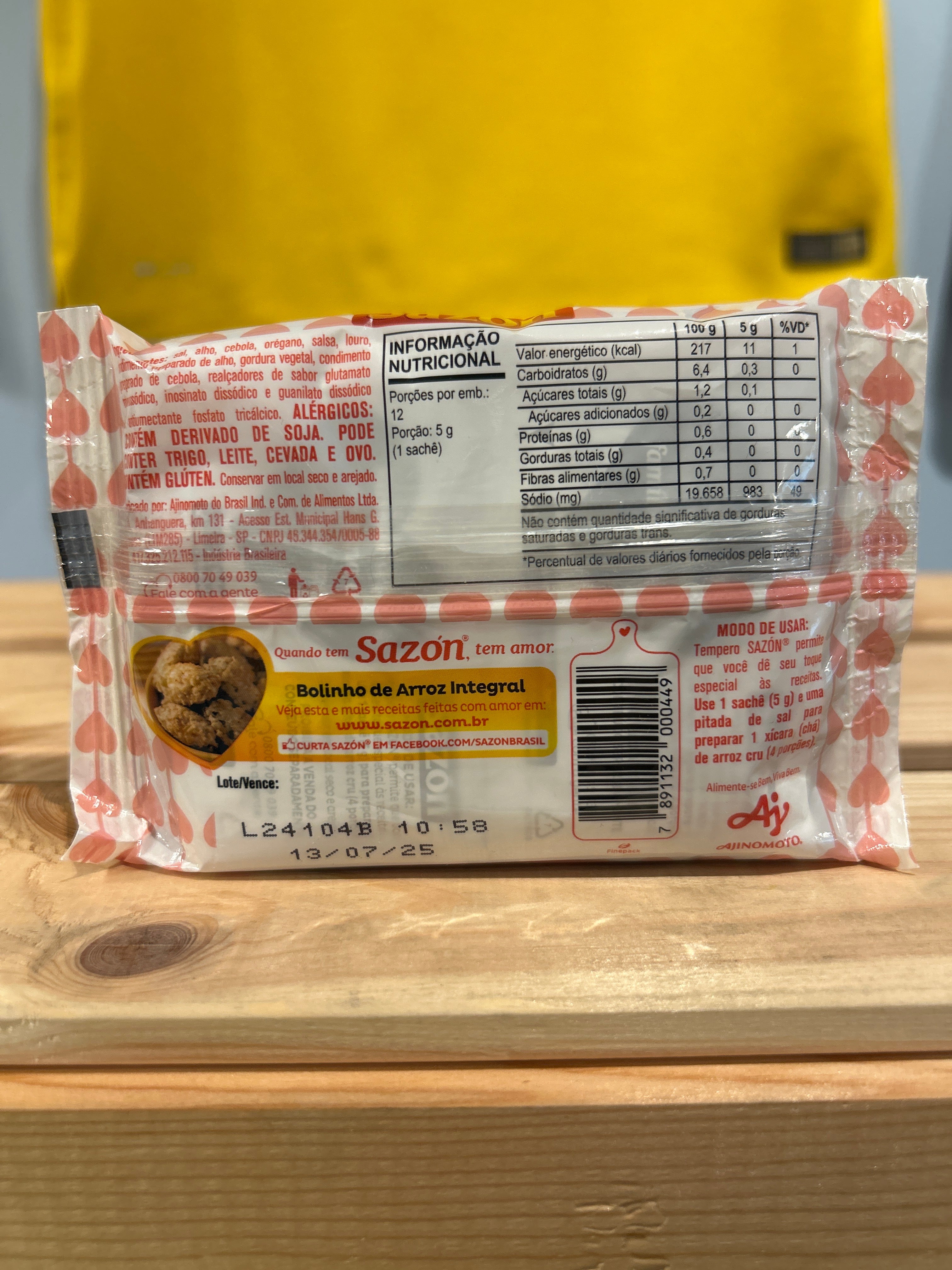 Seasoning for rice (Tempero Arroz) - SAZÓN - 60g