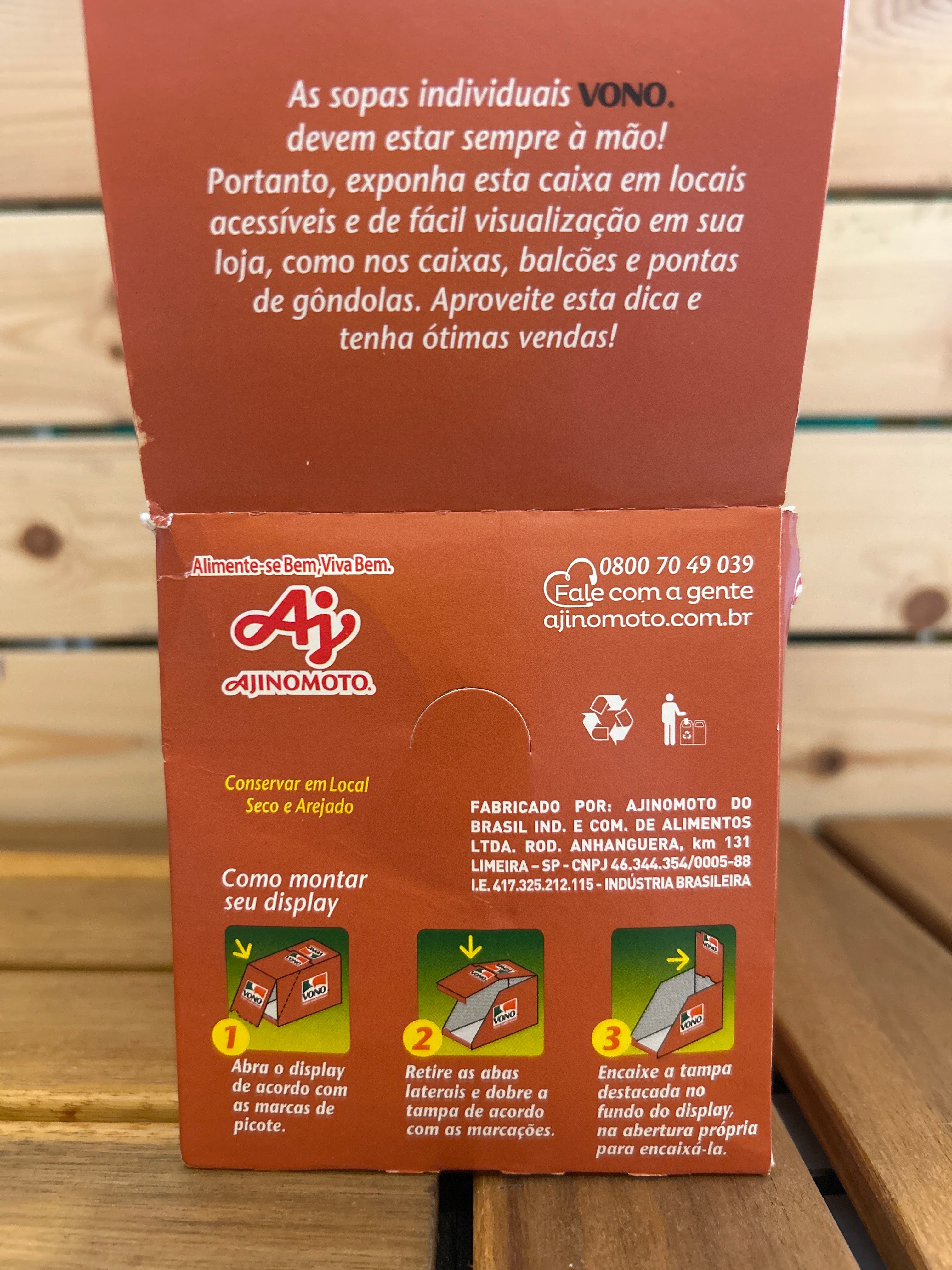 Soupe Crémeuse saveur Bouillon de Haricots carton 23 unités x 18g (Sopa Cremosa sabor Caldinho de Feijão caixa com 23 x18g unités - VONO - 414 g