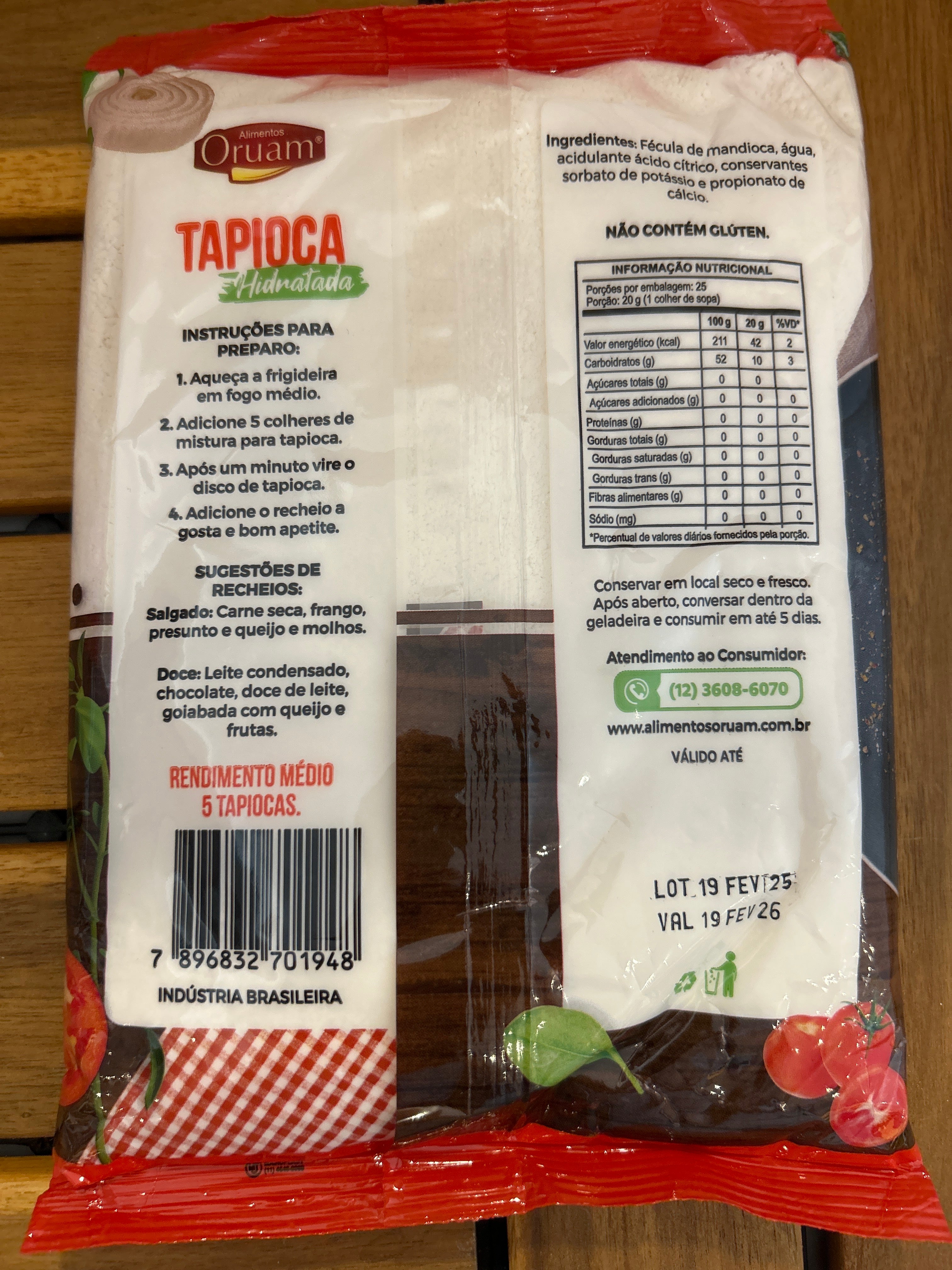 Hydrated Tapioca (Hydrated Tapioca - Hydrated Tapioca Gum) - ORUAM - 500g