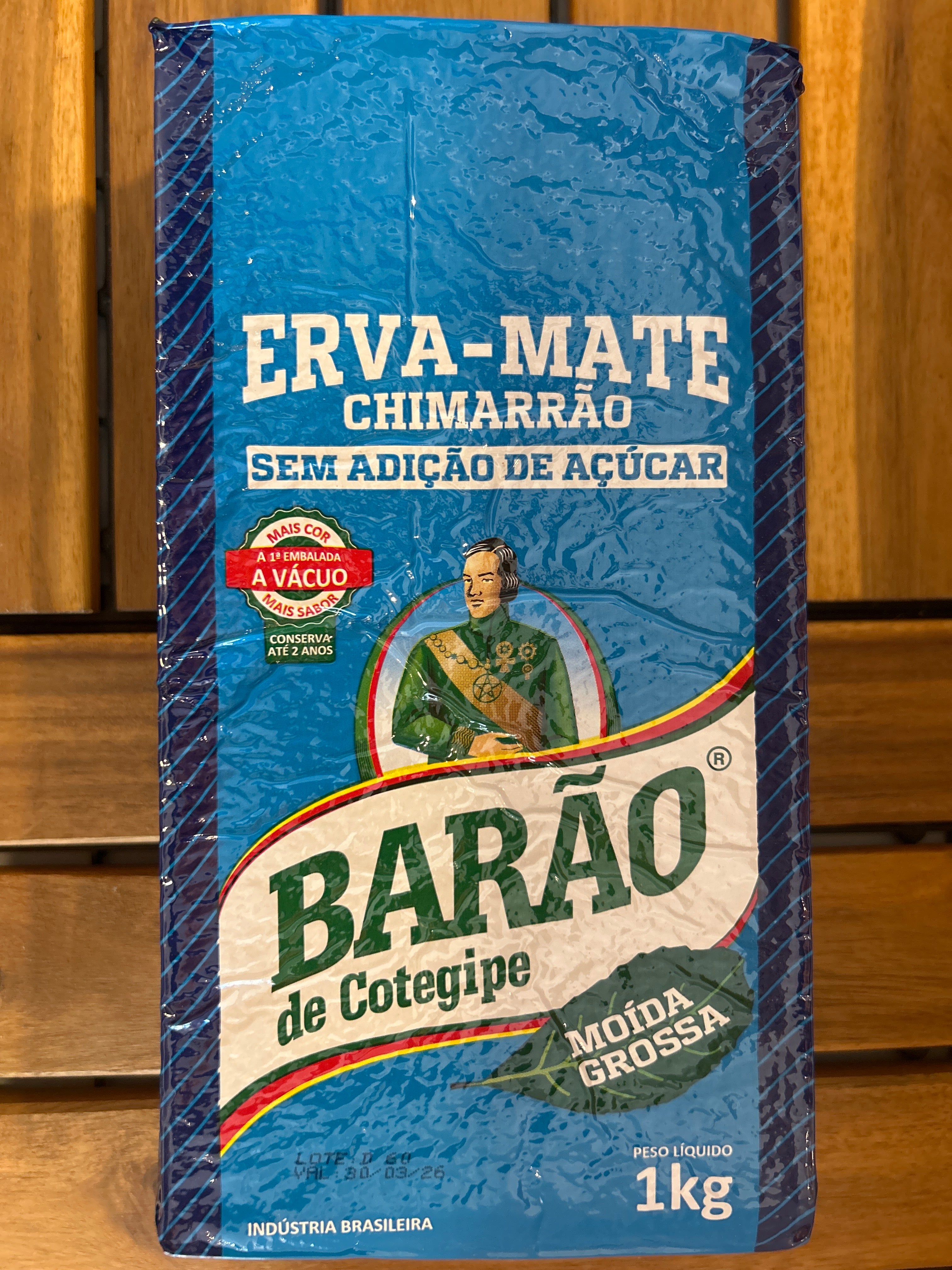 Yerba mate moulue épaisse (Yerba Mate grossièrement moulu pour Chimarrão) - BARÃO - 1kg