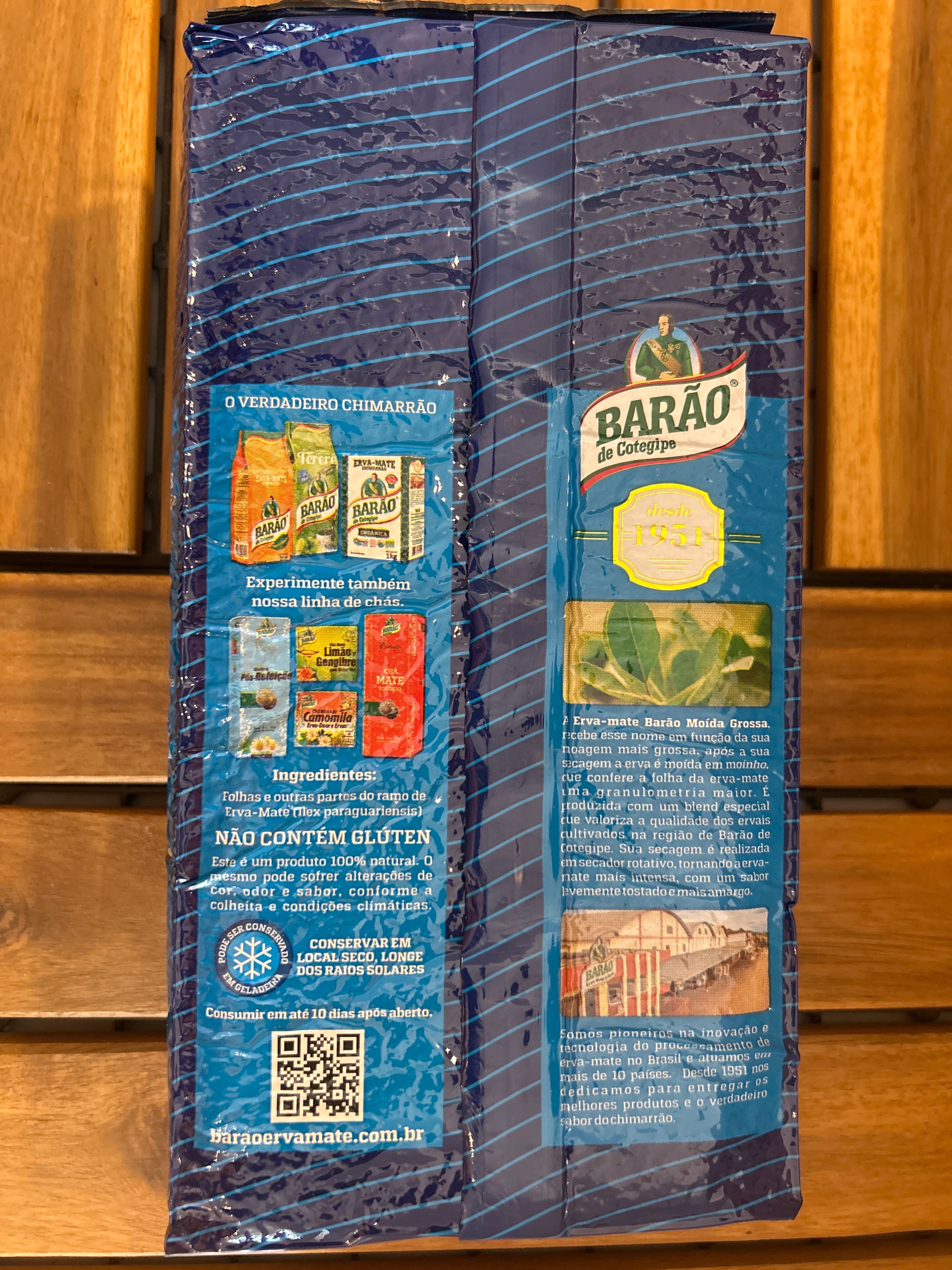 Yerba mate moulue épaisse (Yerba Mate grossièrement moulu pour Chimarrão) - BARÃO - 1kg
