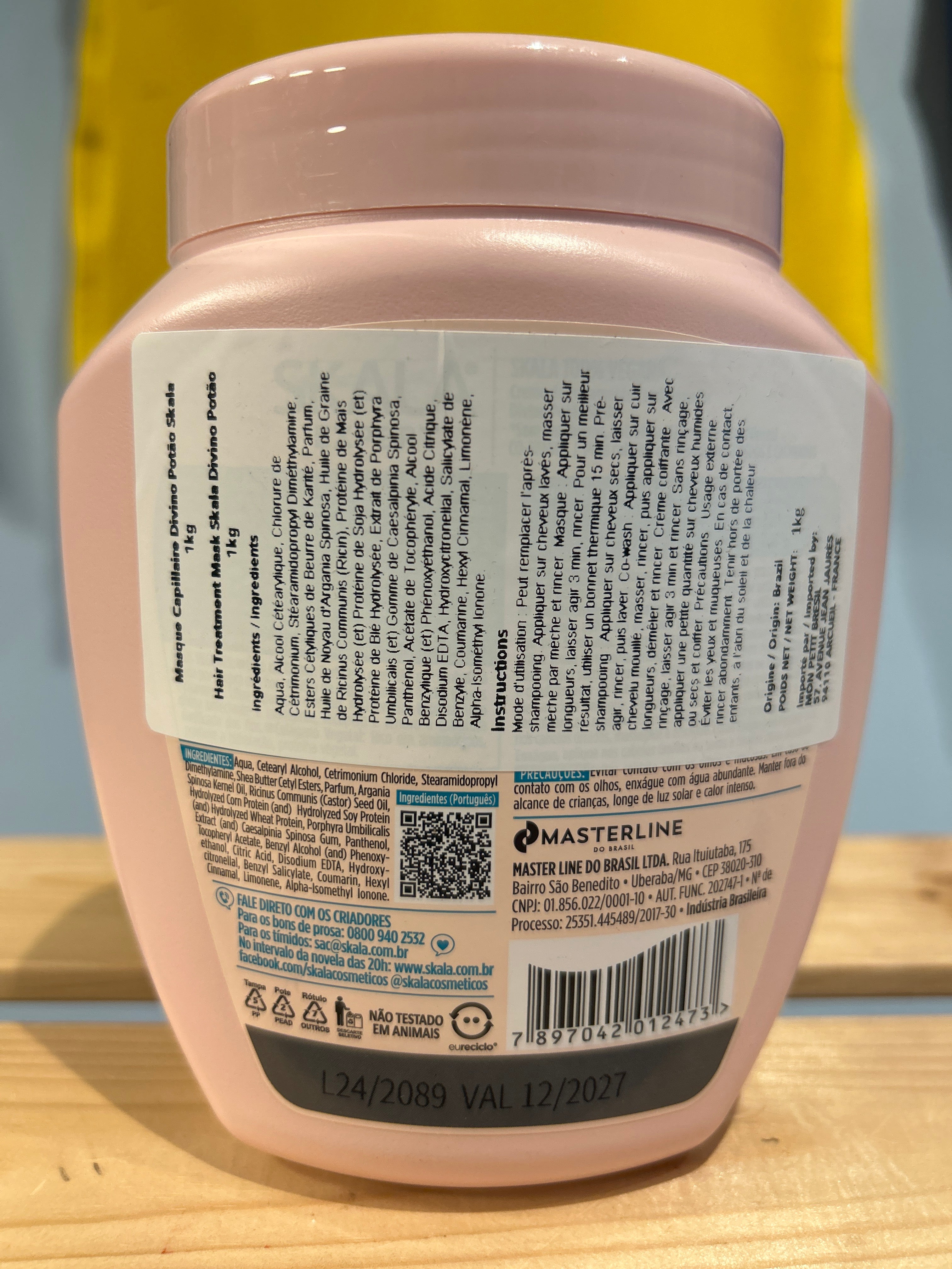 Crème pour cheveux crépu (Creme Capilar Divino Potão) - SKALA - 1kg