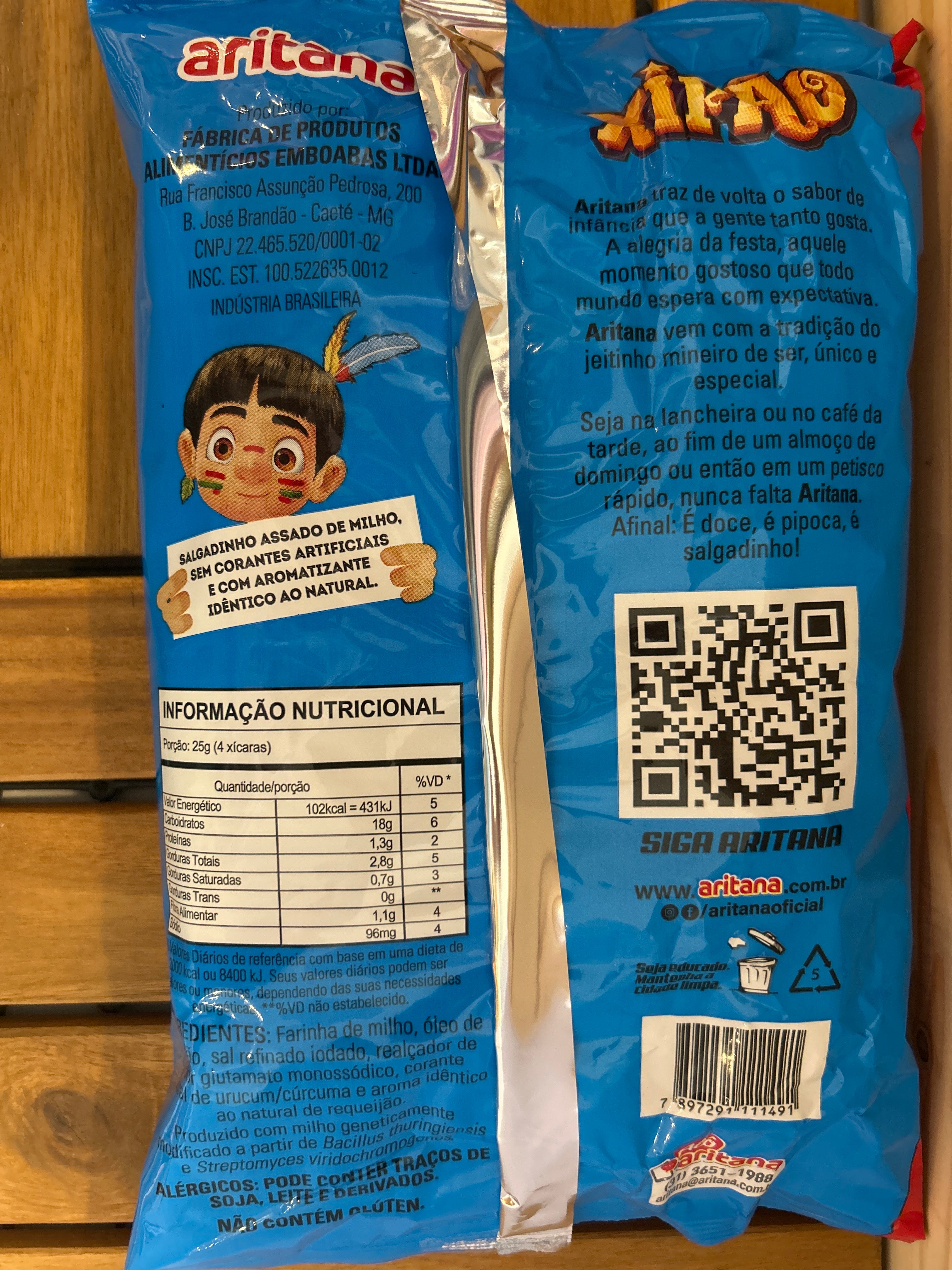 Cream cheese flavor snack (Salgadinho Xipão Requeijão - ARITANA - 120g