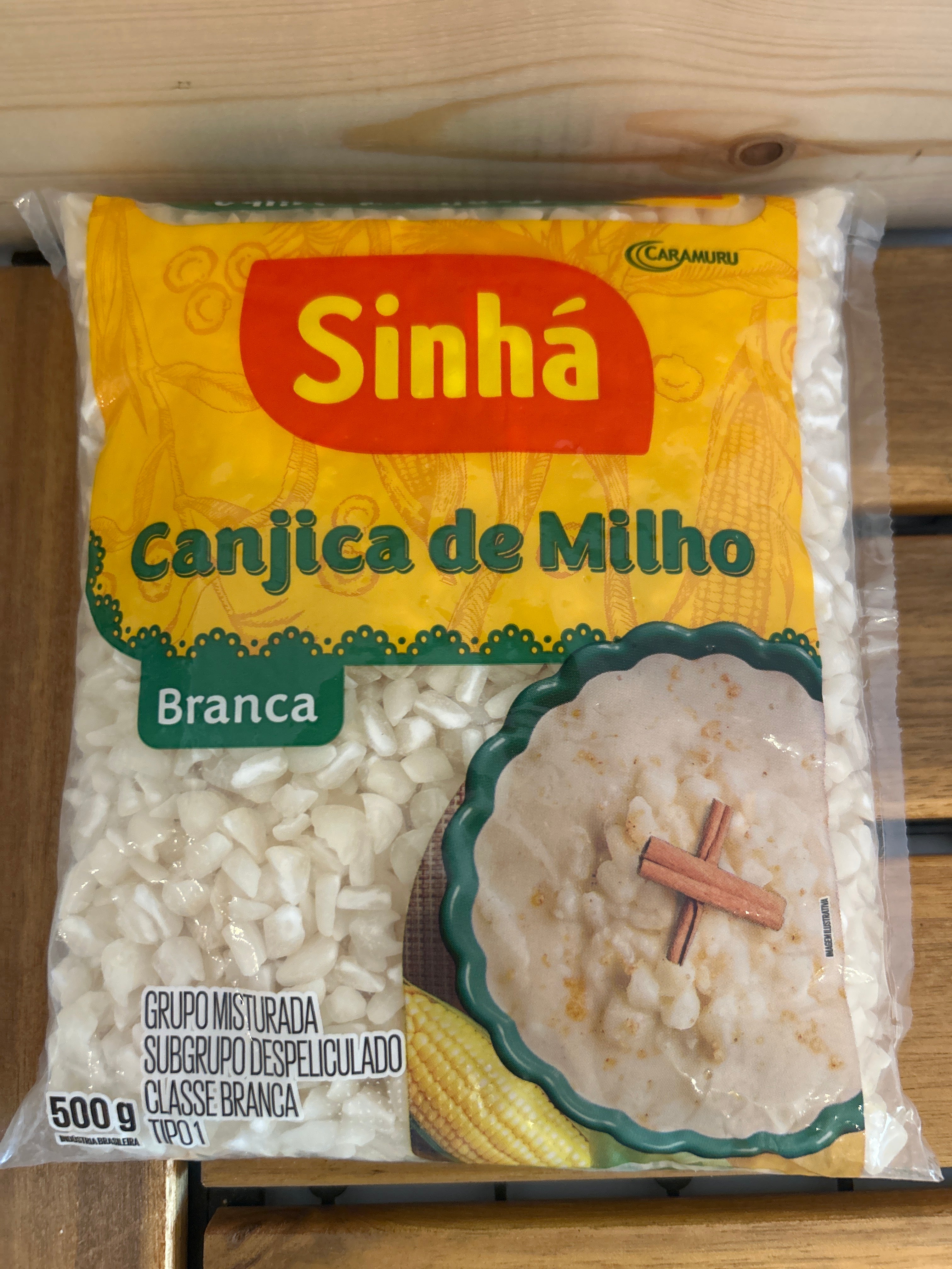 White dry corn "Hominy" (Canjica Branca) - Sinhá - 500g