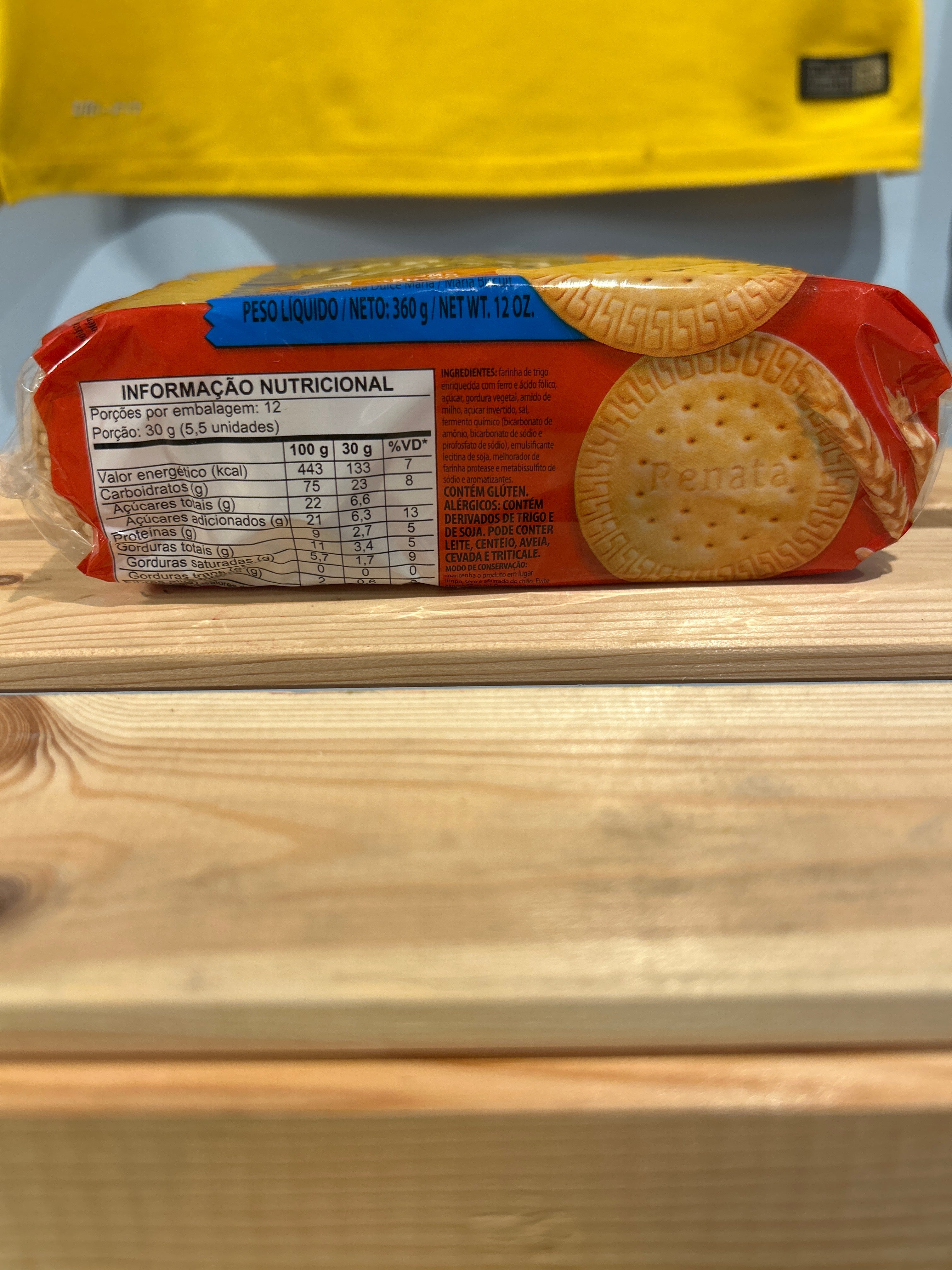 Biscuits à la farine de blé saveur vanille (Biscoito Maria) - RENATA - 360g