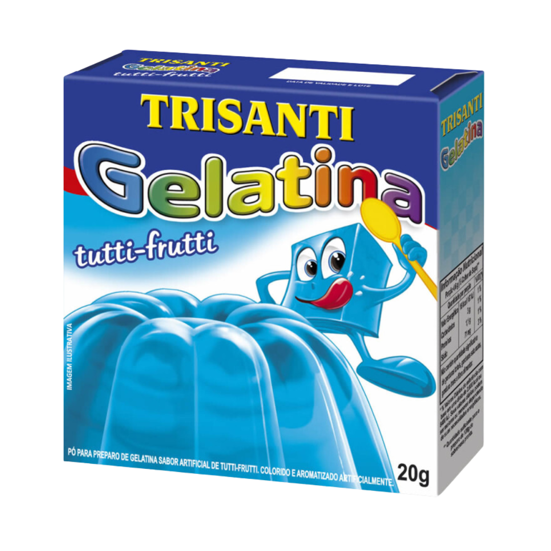 Gélatine en poudre saveur tutti-frutti (gélatine en poudre tutti-frutti) - TRISANTI - 20g