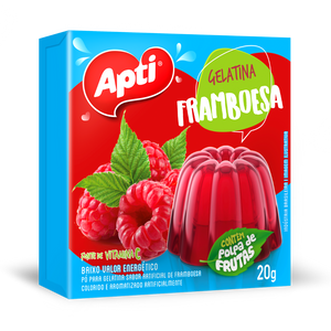 Préparation en poudre pour gélatine saveur framboise (Gelatina em Pó sabor Framboesa) - APTI - 20g