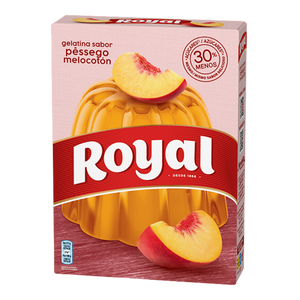 Gelée en Poudre Pêche - ROYAL - 114g - Paquet avec 2 sachets.