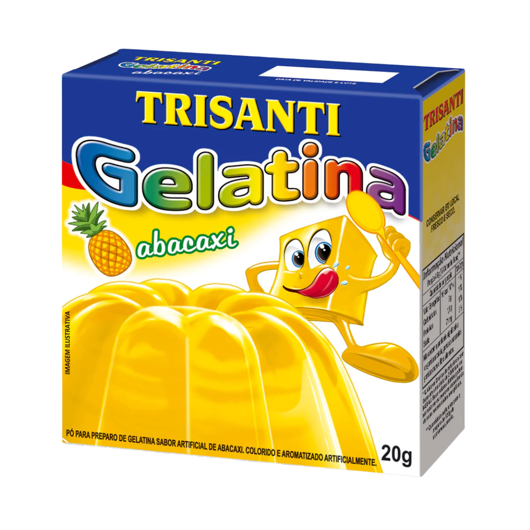 Gélatine en Poudre Saveur Ananas (Gelatina em Pó Abacaxi) - TRISANTI - 20g - Promoção