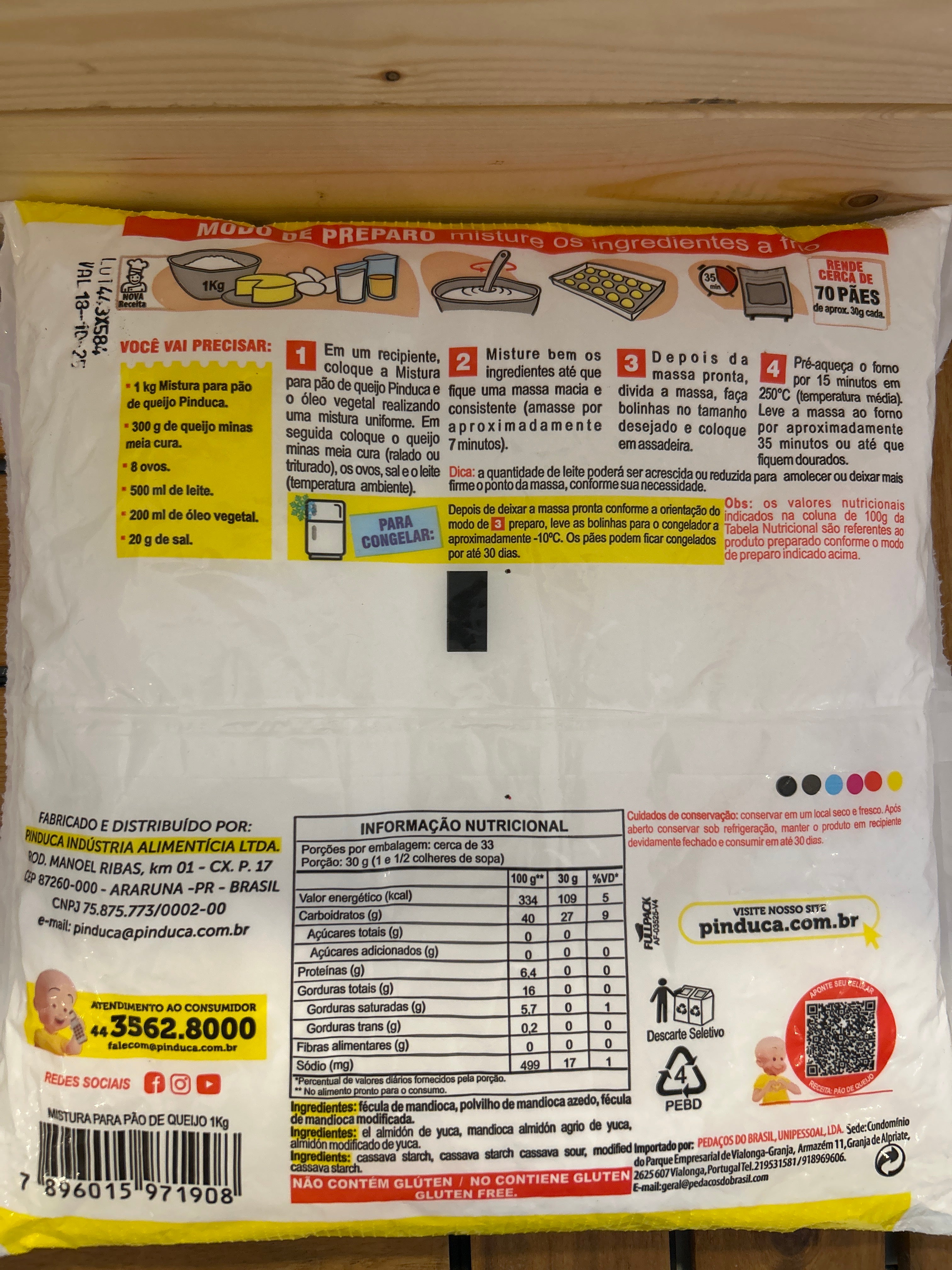 Preparation for Cheese Bread (Mix for Cheese Bread) - PINDUCA - 1kg