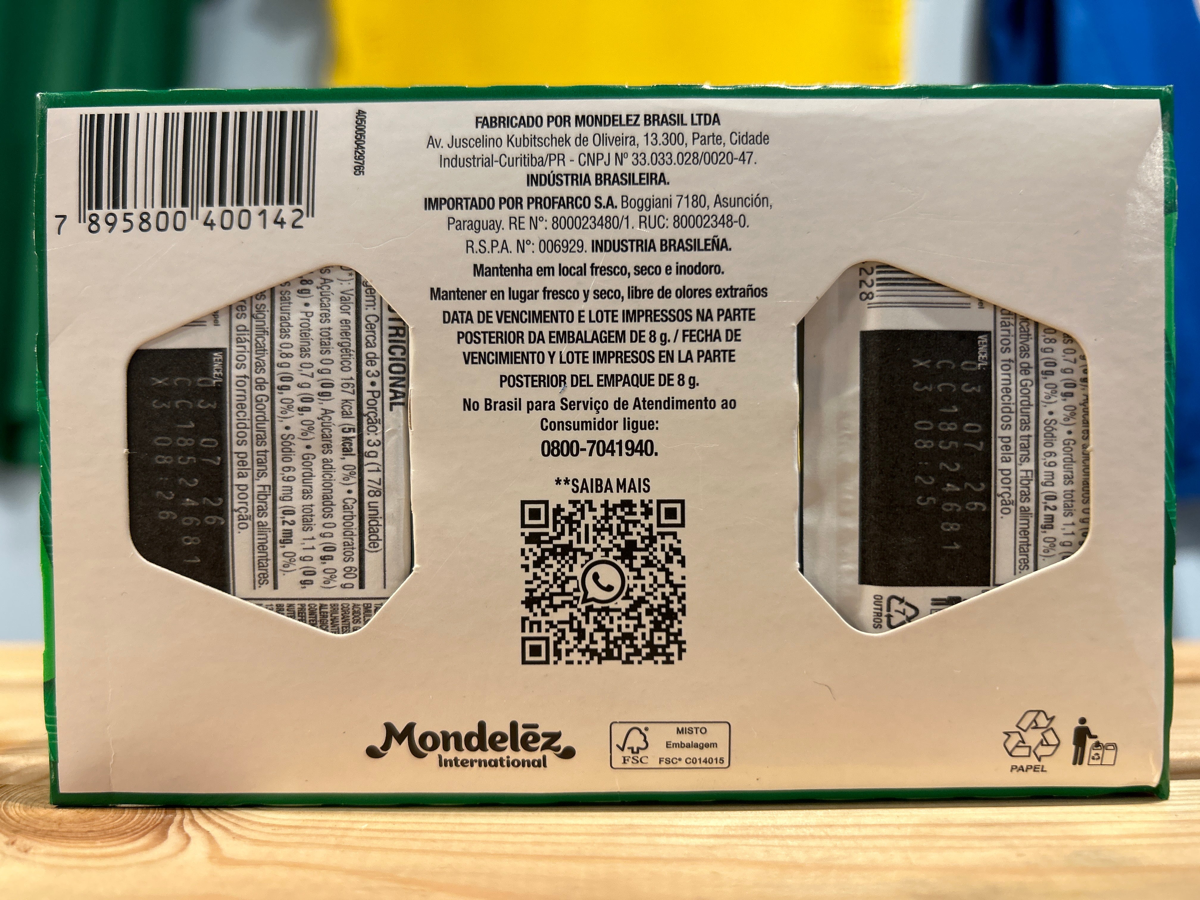 Chiclete Menta - TRIDENT - 8g - unidade