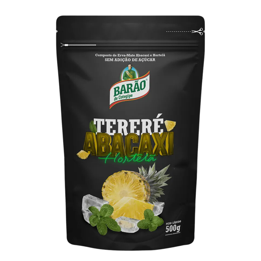 yerba mate pour mate tereré saveur ananas et menthe (Erva Mate para Tereré Abacaxi e Hortelã) BARÃO - 500g