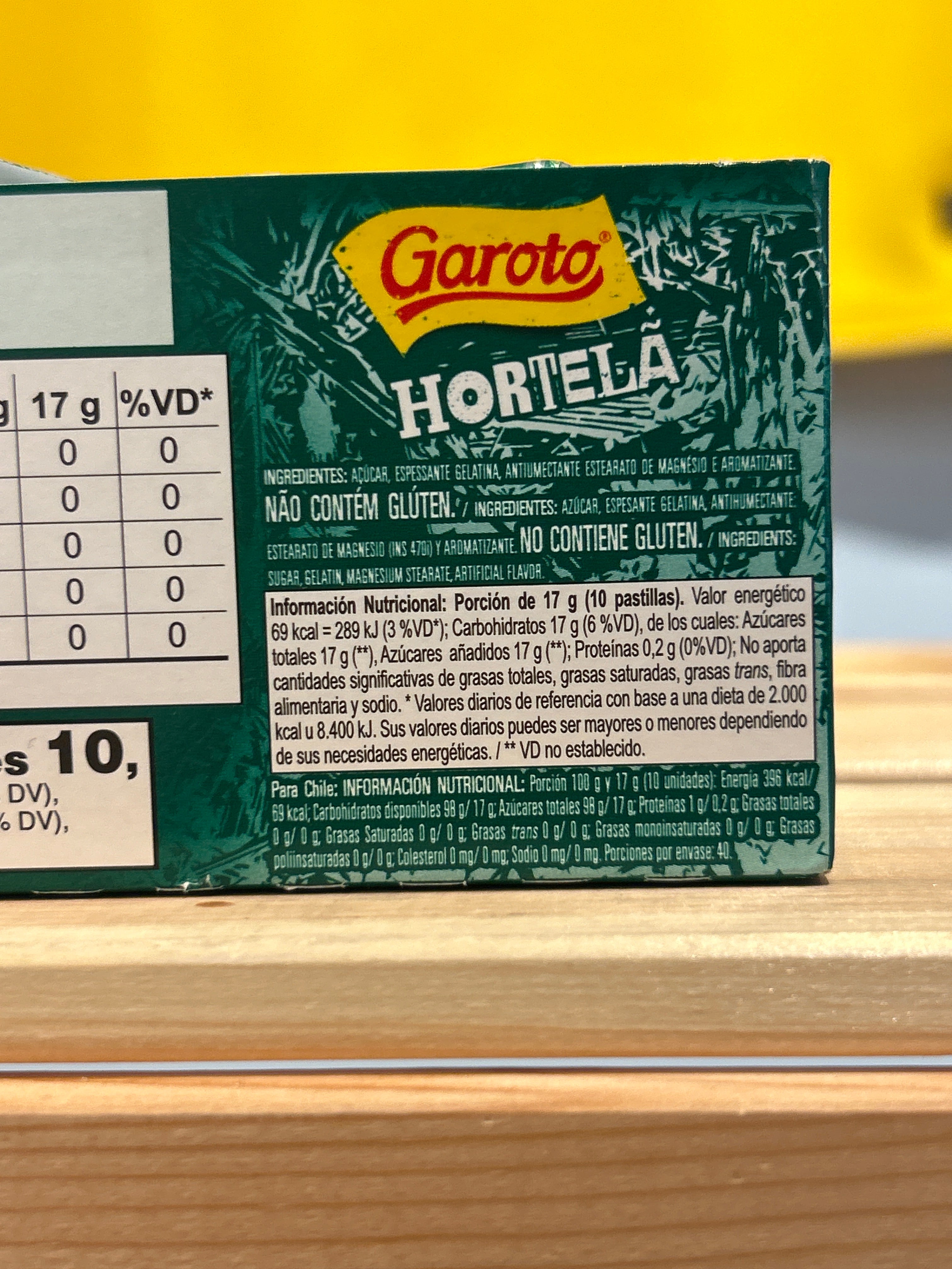 Mint chewing gum - (Mint Candy Pastille) - GAROTO - 17g