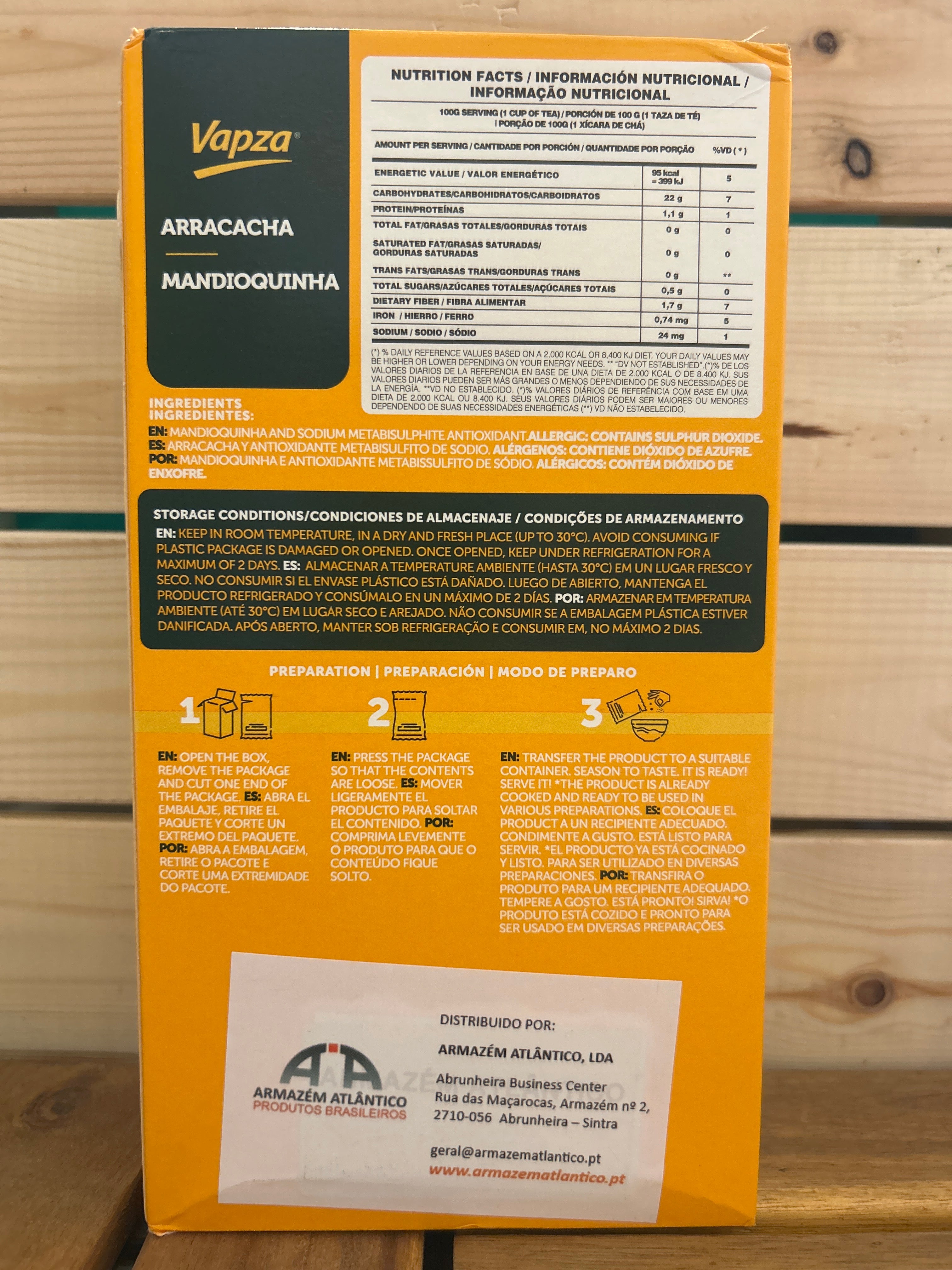 Mandioquinha Cuite - Pomme de terre Baroa - VAPZA - 500g