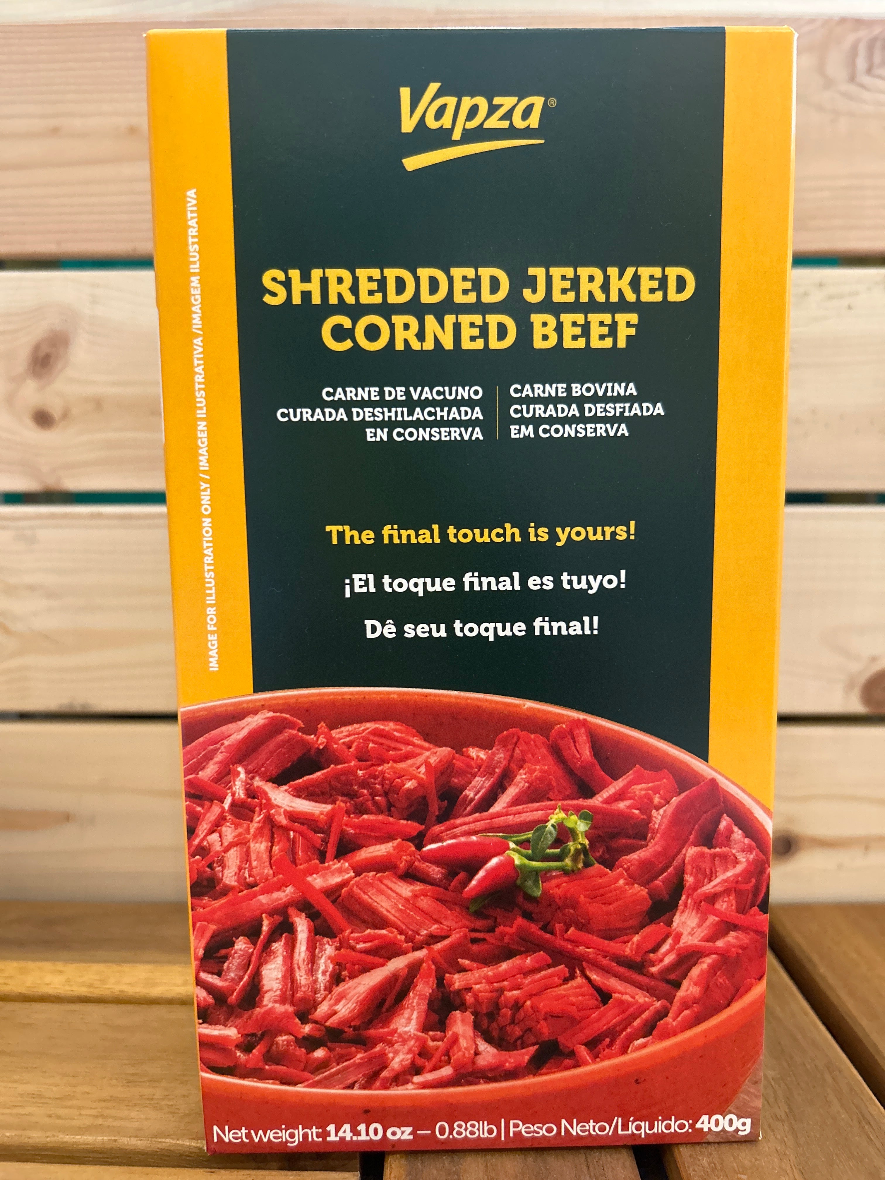 Viande Sèche Effilochée Cuite (Carne Seca Desfiada Cozida) - VAPZA - 400g