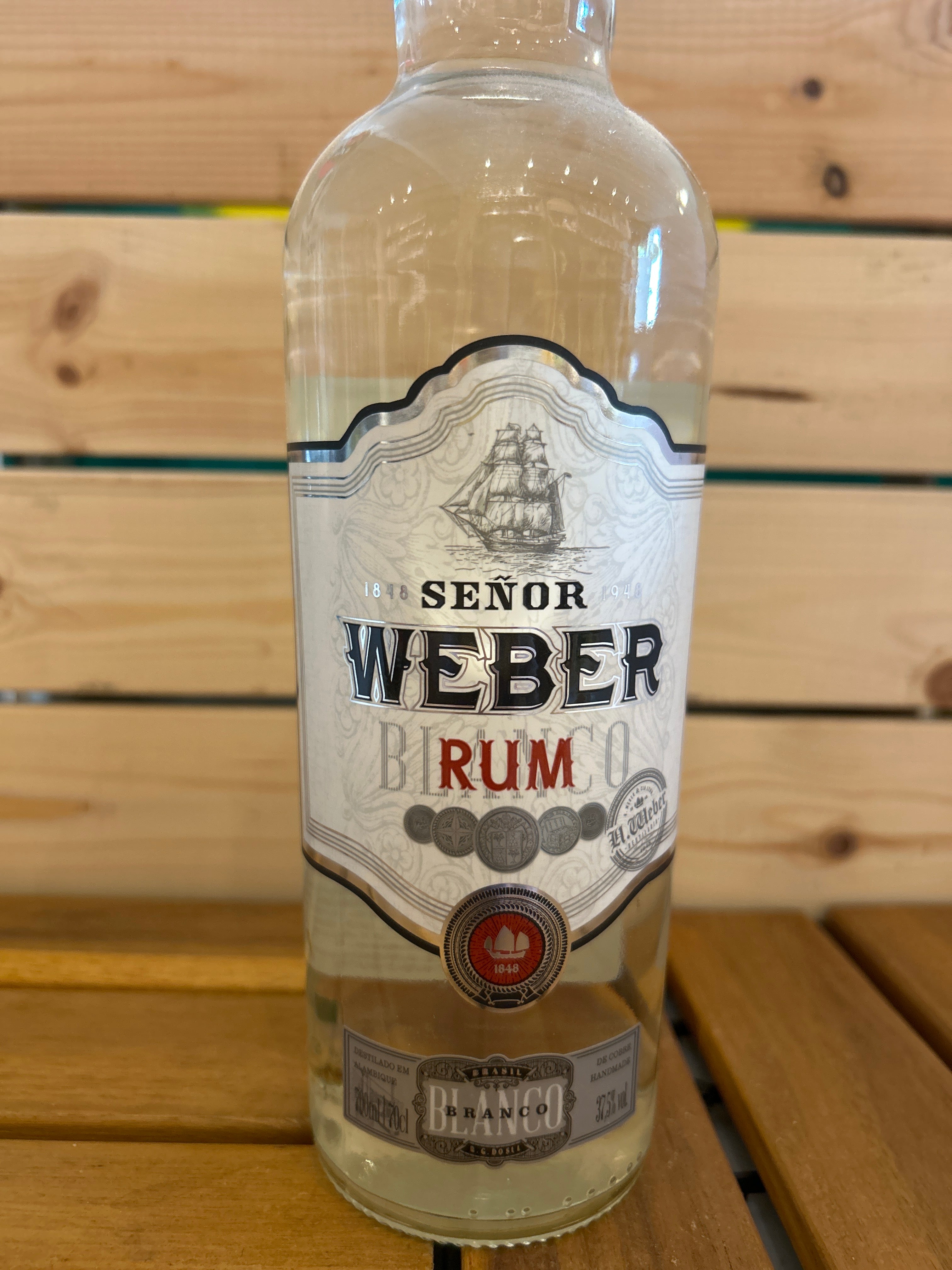 Rum Silver Senhor Weber (Brazilian Rum Silver Senhor Weber) - WEBER HAUS - 700ml