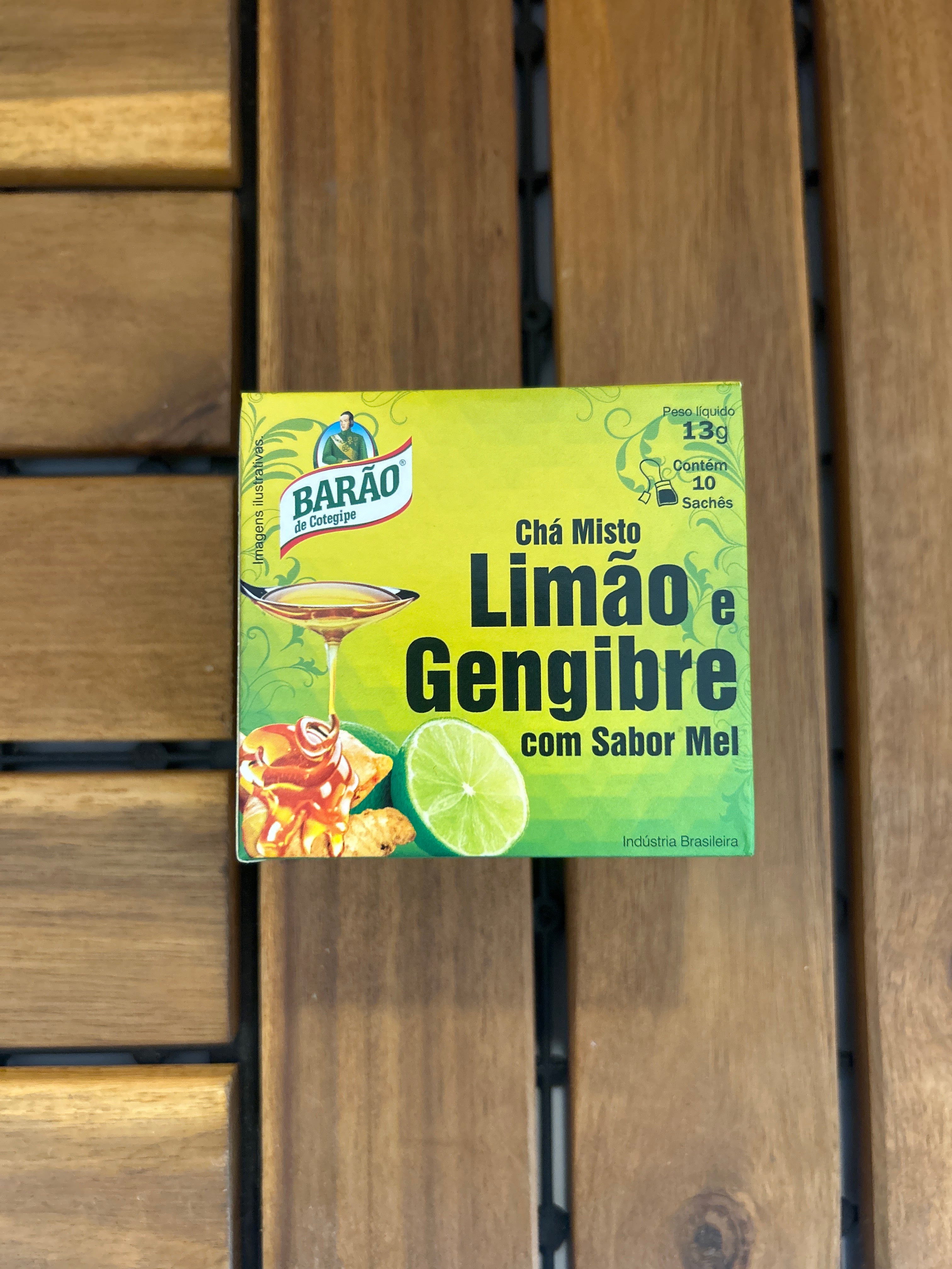 Tisane de citron, gingembre et miel (10 sachets) (Thé Citron, Gingembre et Miel)(10 sachets) BARÃO