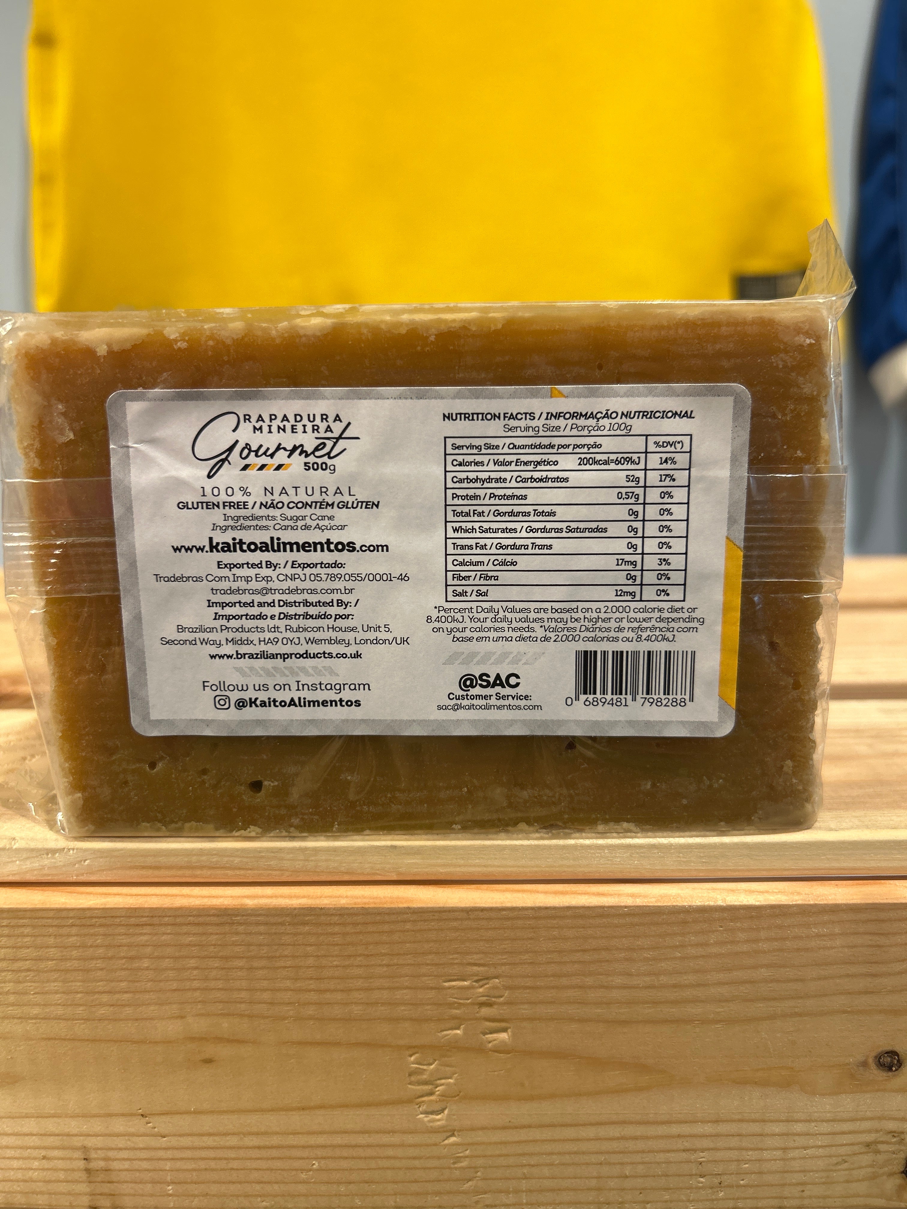 "Jaggery" Rapadura Mineira Gourmet (Rapadura Mineira Gourmet) - Kaito - 500g