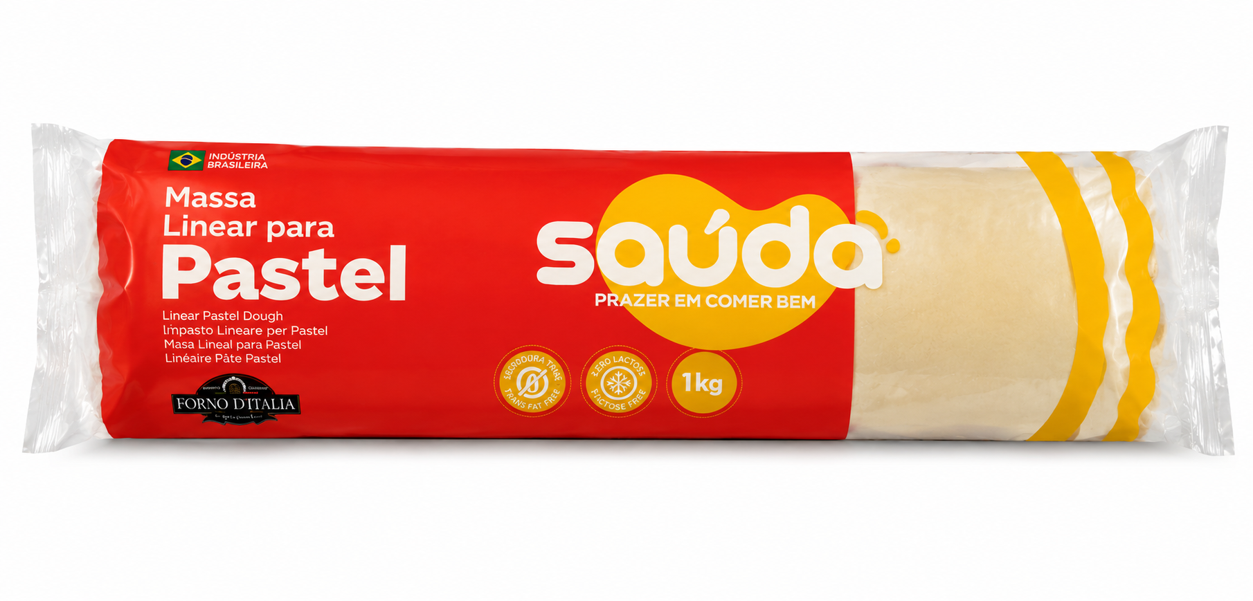 Pâte pour Pastel Surgelée (Massa para Pastel Congelada) - Saúda - 1kg