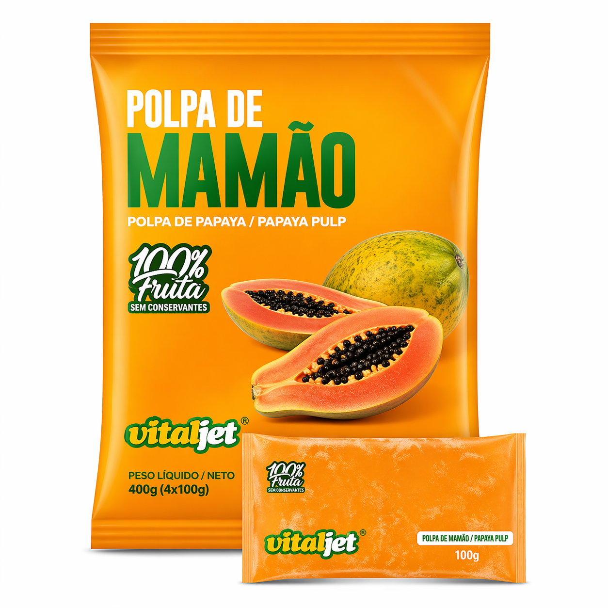 Polpa di Papaya - VITALJET - 4x100g