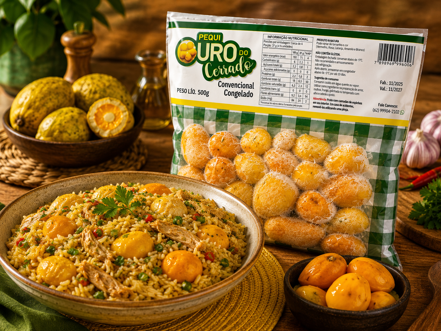 Pequi surgelé (Pequi Congelado) – Ouro do Cerrado – 500 g