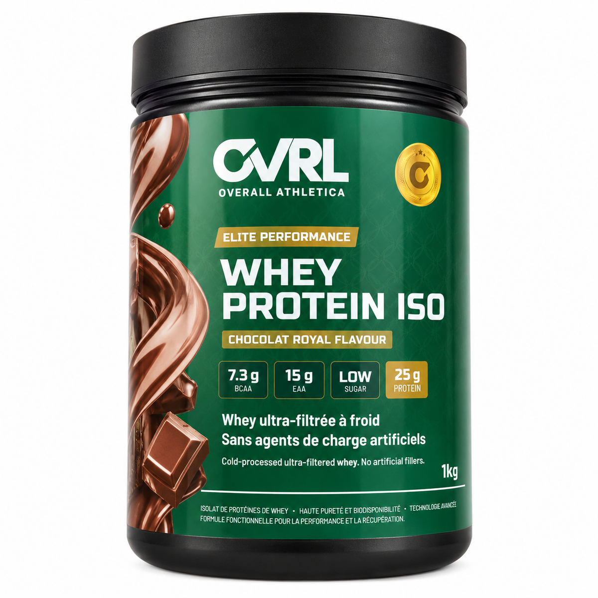 Whey Protein ISO – Saveur Chocolat Royal (Whey Protein Isolado – Sabor Chocolate Royal) – OVRL – 1 kg