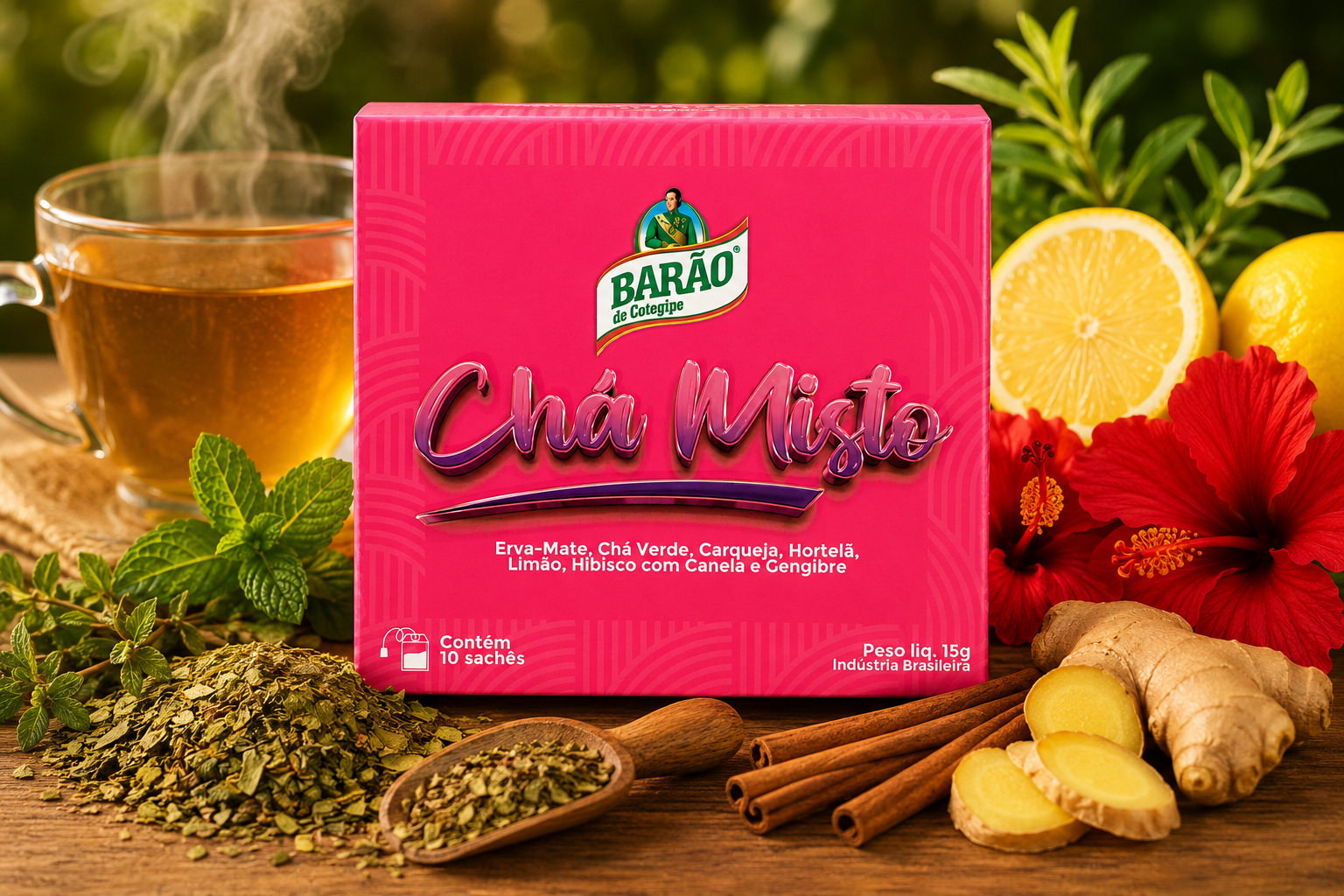 Tè di Boldo BARÃO - Contiene 10 bustine