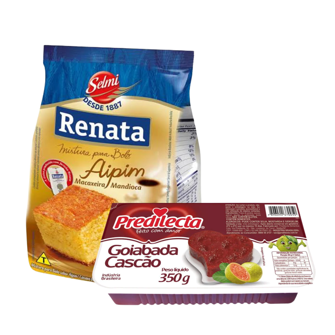 Combinaison Parfaite - Préparation pour Gâteau de Manioc - RENATA - 400g + Confiture de Goyave en Morceaux - PREDILECTA - 350g