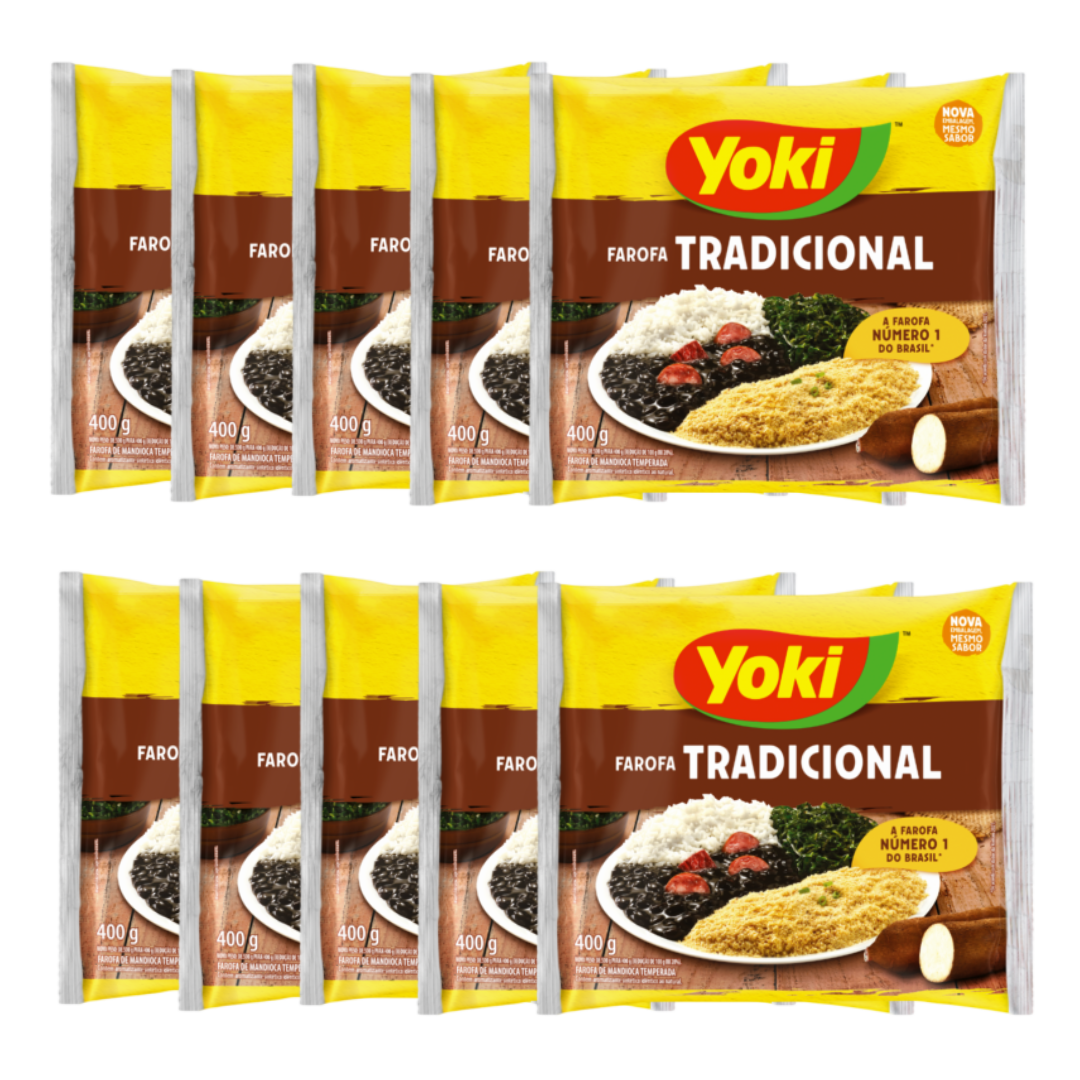 Combo - Farofa di Manioca Tradizionale - YOKI - 400g - Acquista 10 unità e ottieni il 10% di sconto