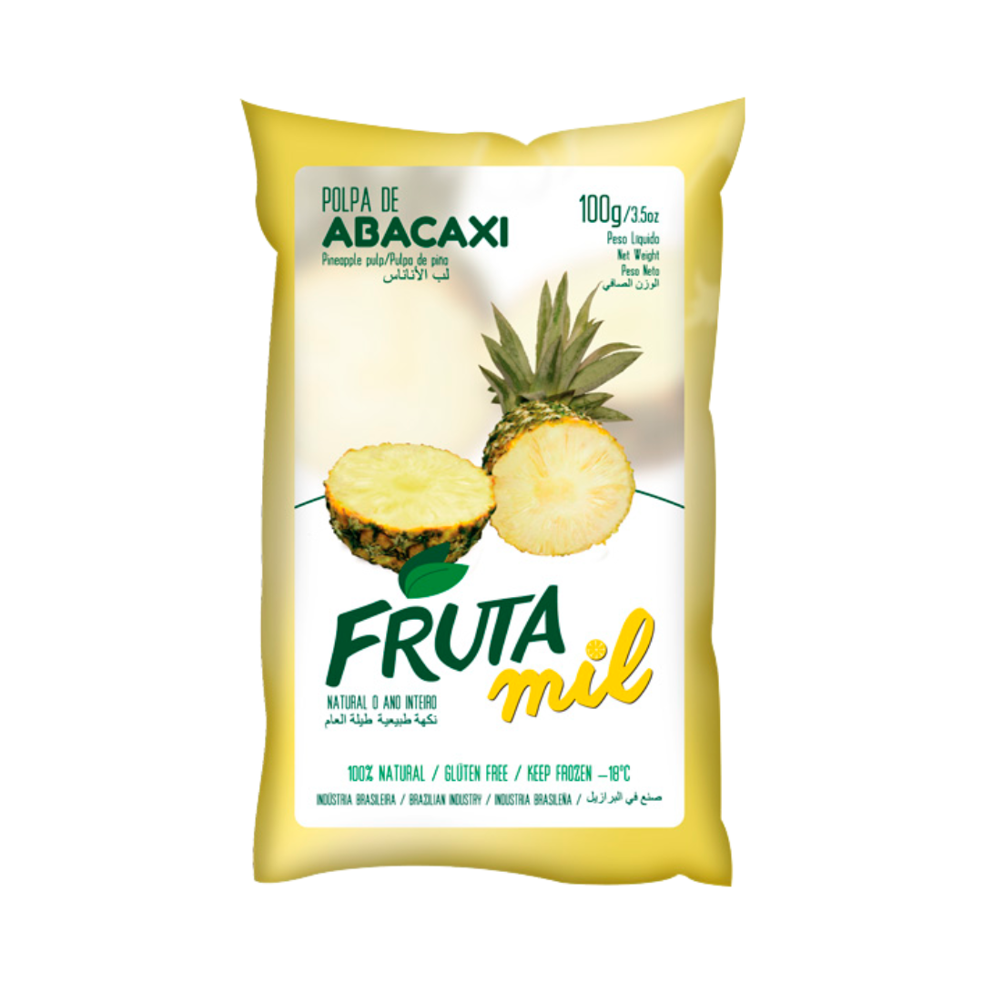 Frozen Pineapple Pulp (Pineapple Pulp) - FRUTA MIL - ( (100 g) (Frozen)