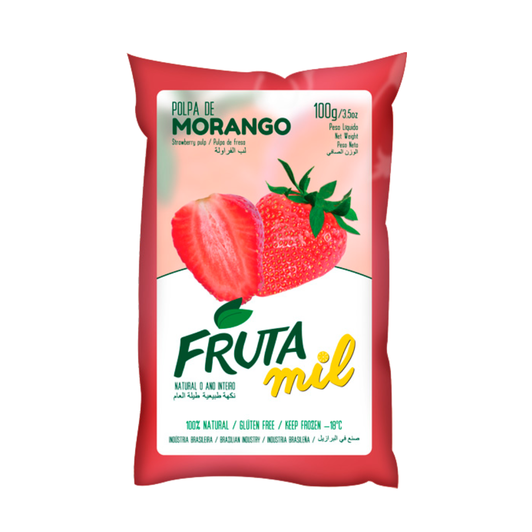Frozen Strawberry Pulp (100 g) Strawberry Pulp - FRUTA MIL