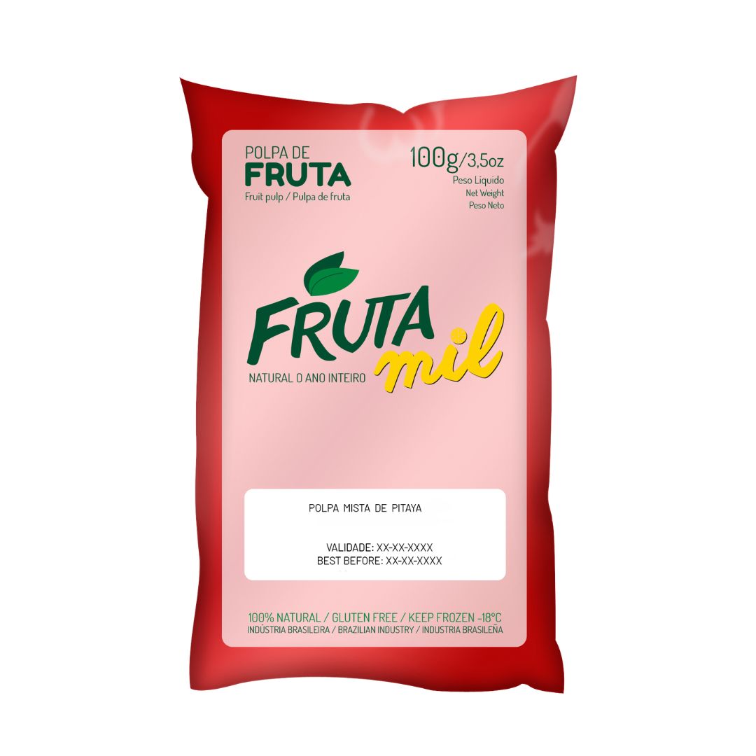 Frozen Dragon Fruit Pulp (100 g) Pitaya Pulp - FRUTA MIL