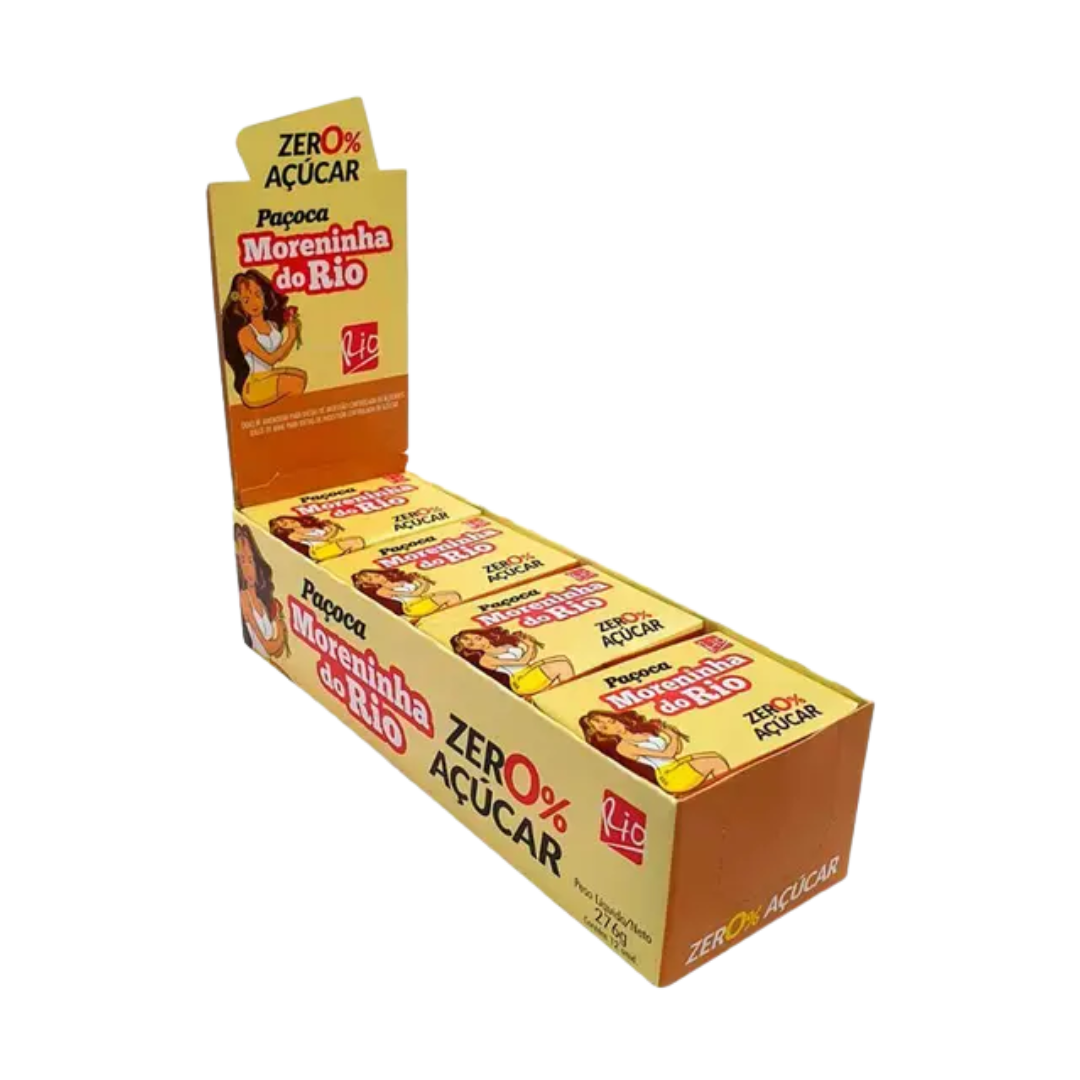 Douceur poudre de cacahuète zéros sucre forme rectangle (Paçoca Quadrada Zero Açúcar) MORENINHA DO RIO - 276g