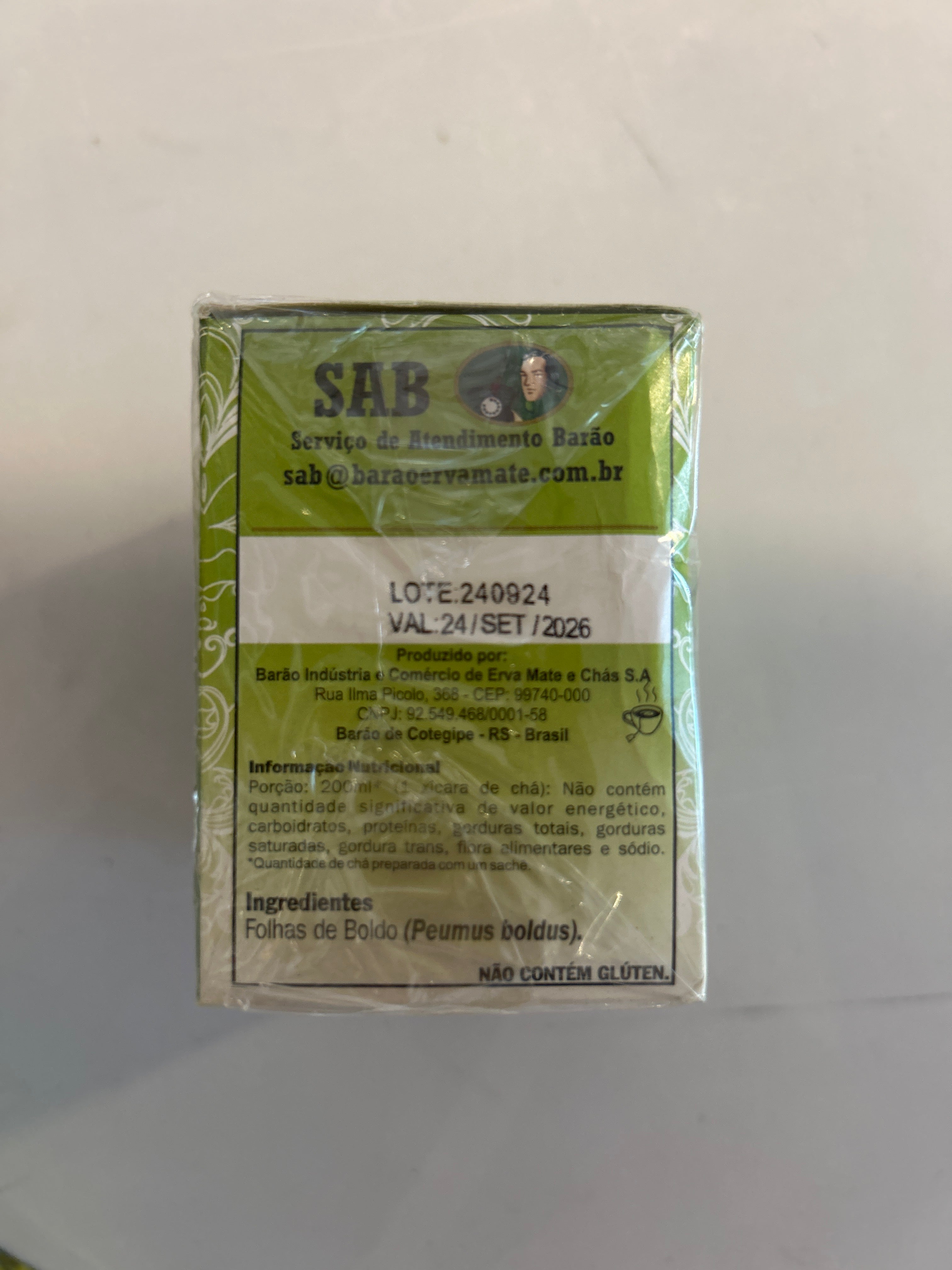 Combo - Thé de Boldo - BARÃO - Contient 10 sachets - Achetez 3 et obtenez 10% de réduction